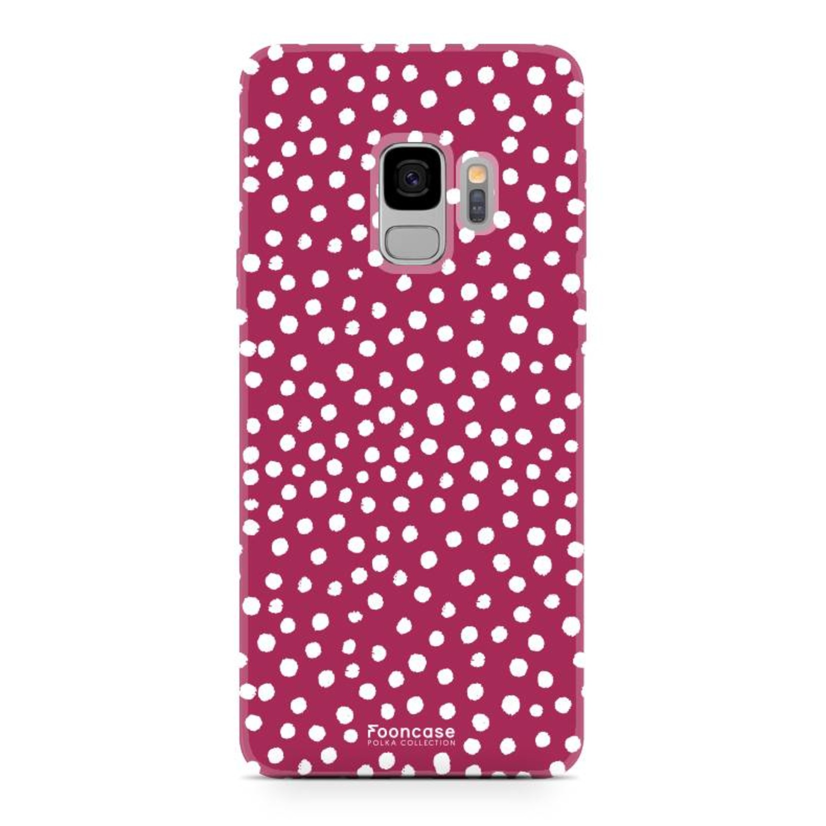 FOONCASE Samsung Galaxy S9 - POLKA COLLECTION / Red