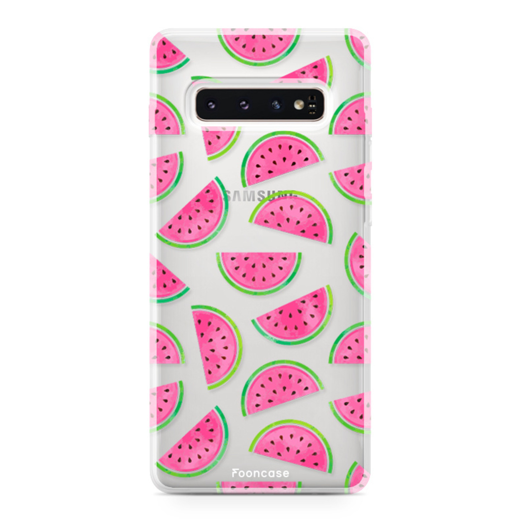 FOONCASE Samsung Galaxy S10 Plus hoesje TPU Soft Case Back Cover Watermeloen