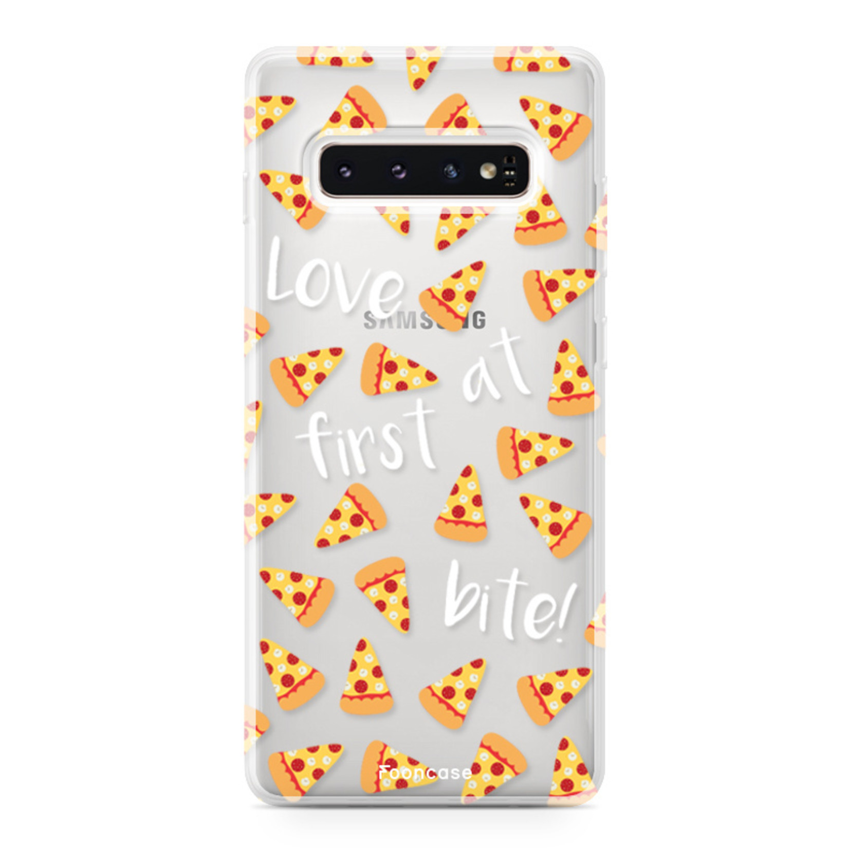 FOONCASE Fooncase Hoesje Geschikt voor Samsung Galaxy S10 - Shockproof Case - Back Cover / Soft Case - Pizza
