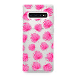 FOONCASE Samsung Galaxy S10 - Pink leaves