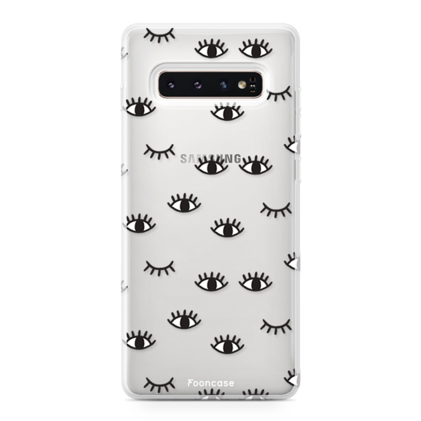 FOONCASE Samsung Galaxy S10 hoesje TPU Soft Case - Back Cover - Eyes / Ogen