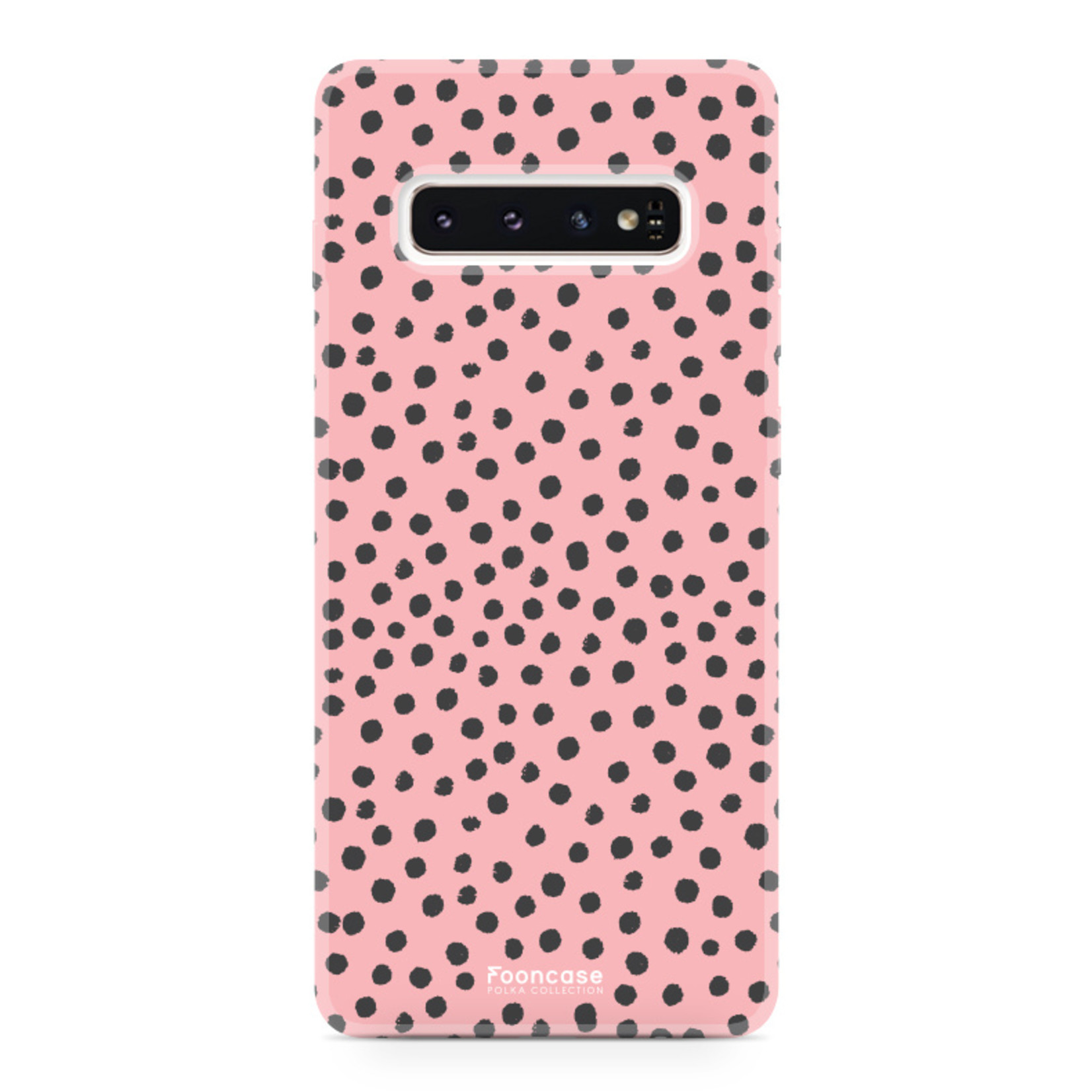 FOONCASE Samsung Galaxy S10 - POLKA COLLECTION / Pink