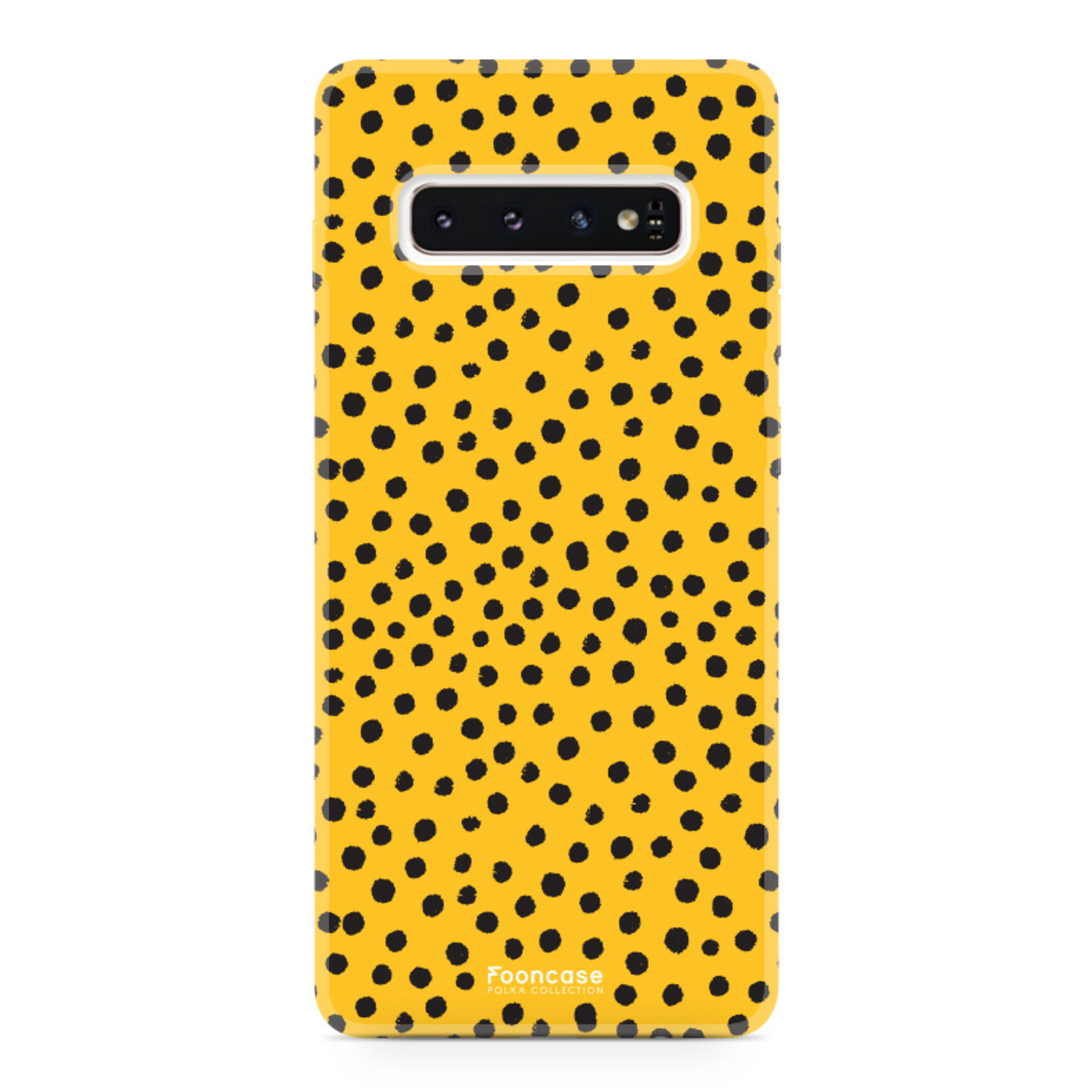 FOONCASE Samsung Galaxy S10 - POLKA COLLECTION / Ockergelb