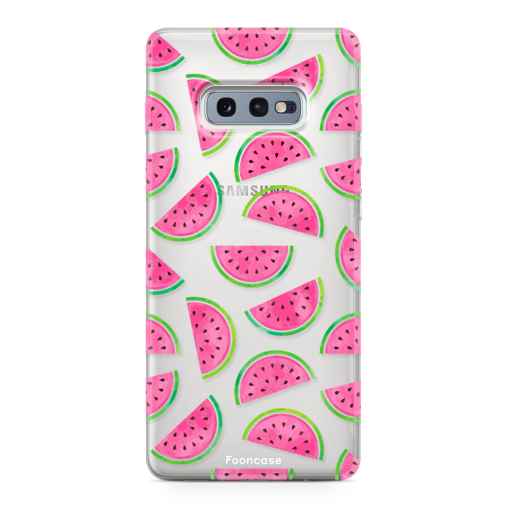FOONCASE Fooncase Hoesje Geschikt voor Samsung Galaxy S10e - Shockproof Case - Back Cover / Soft Case - Watermeloen