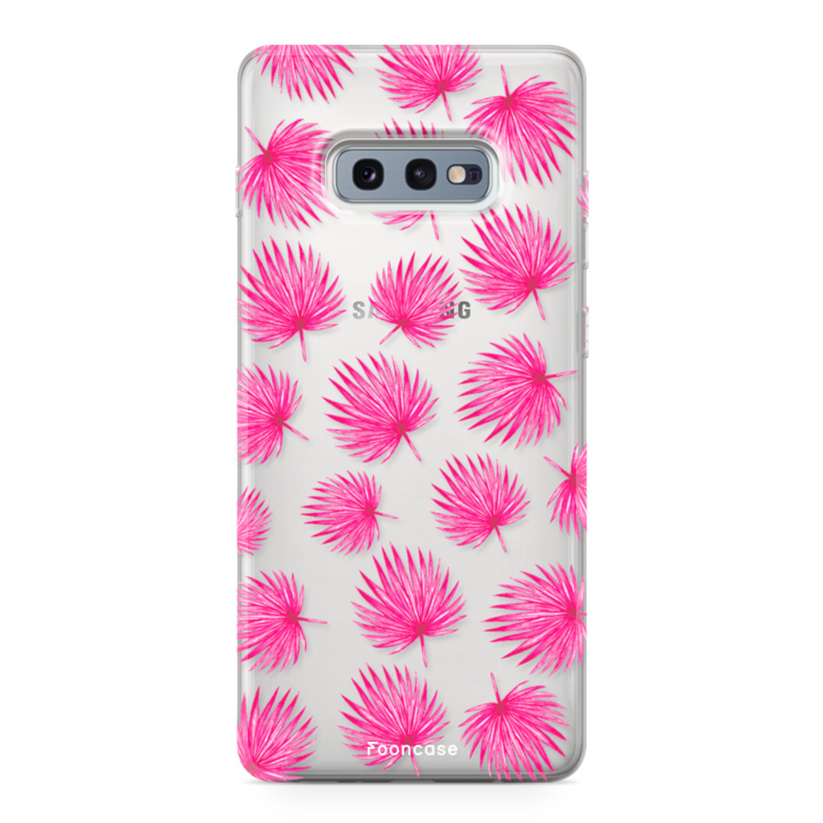 FOONCASE Samsung Galaxy S10e Cover - Foglie rosa