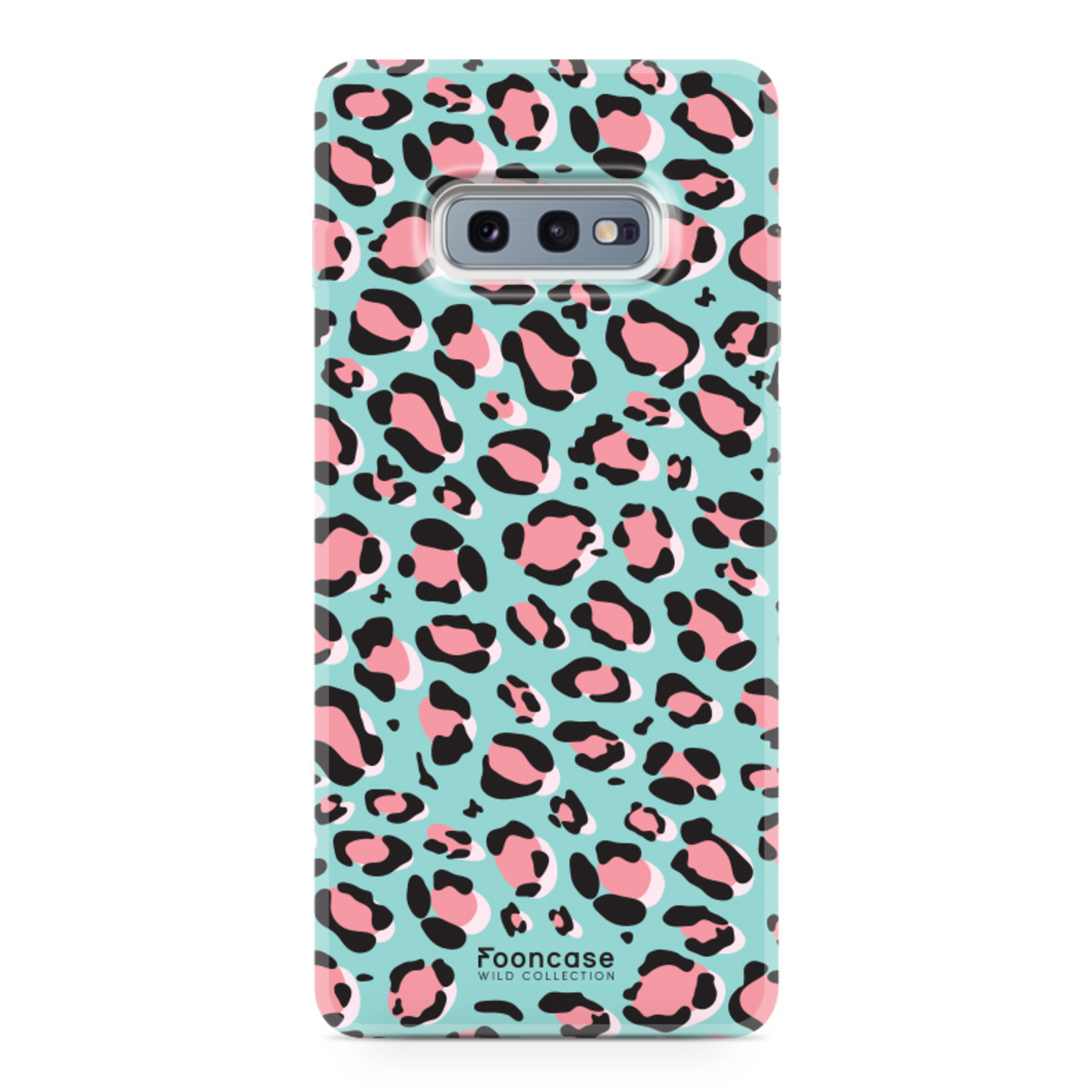 FOONCASE Samsung Galaxy S10e hoesje TPU Soft Case - Back Cover - Luipaard / Leopard print / Blauw