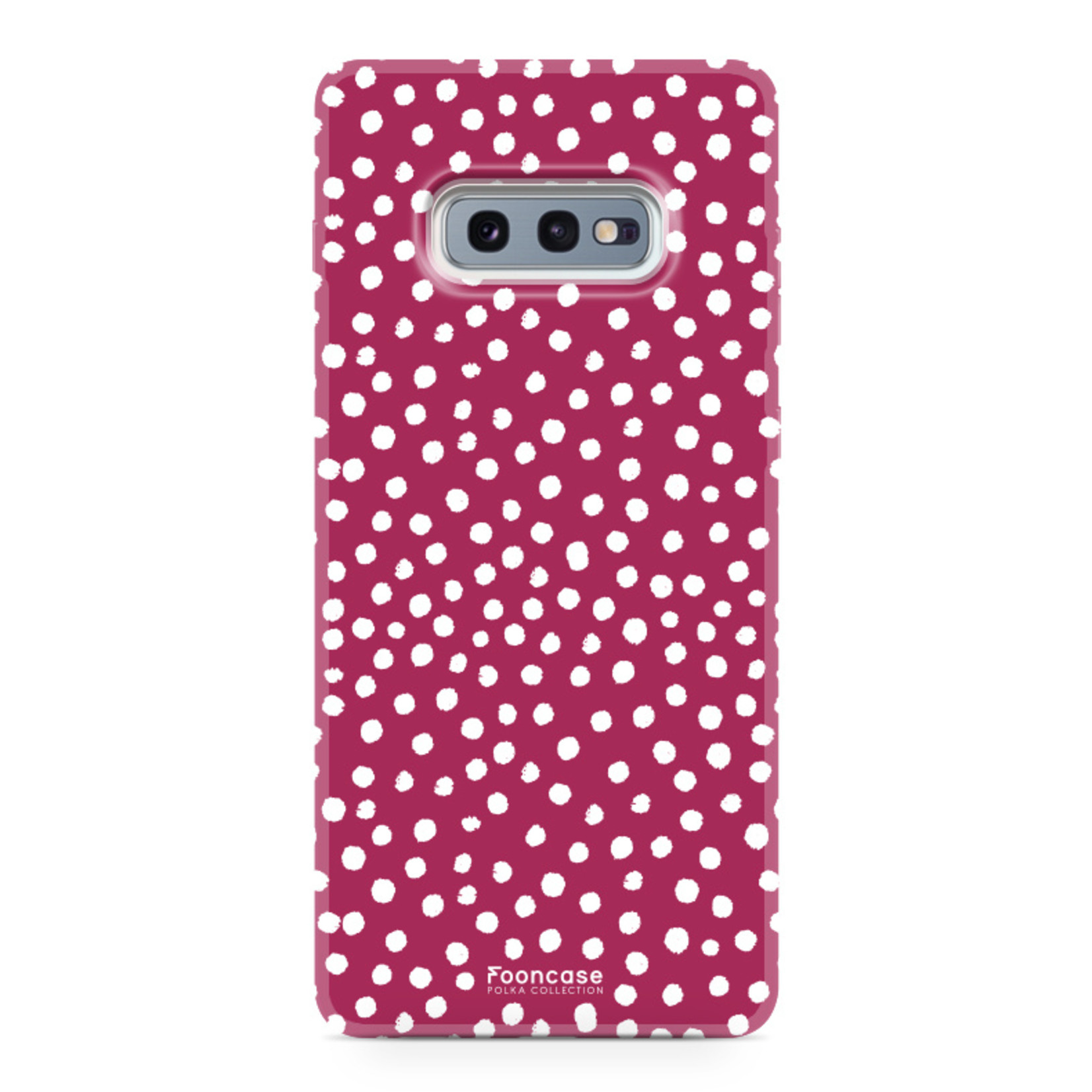 FOONCASE Samsung Galaxy S10e - POLKA COLLECTION / Red