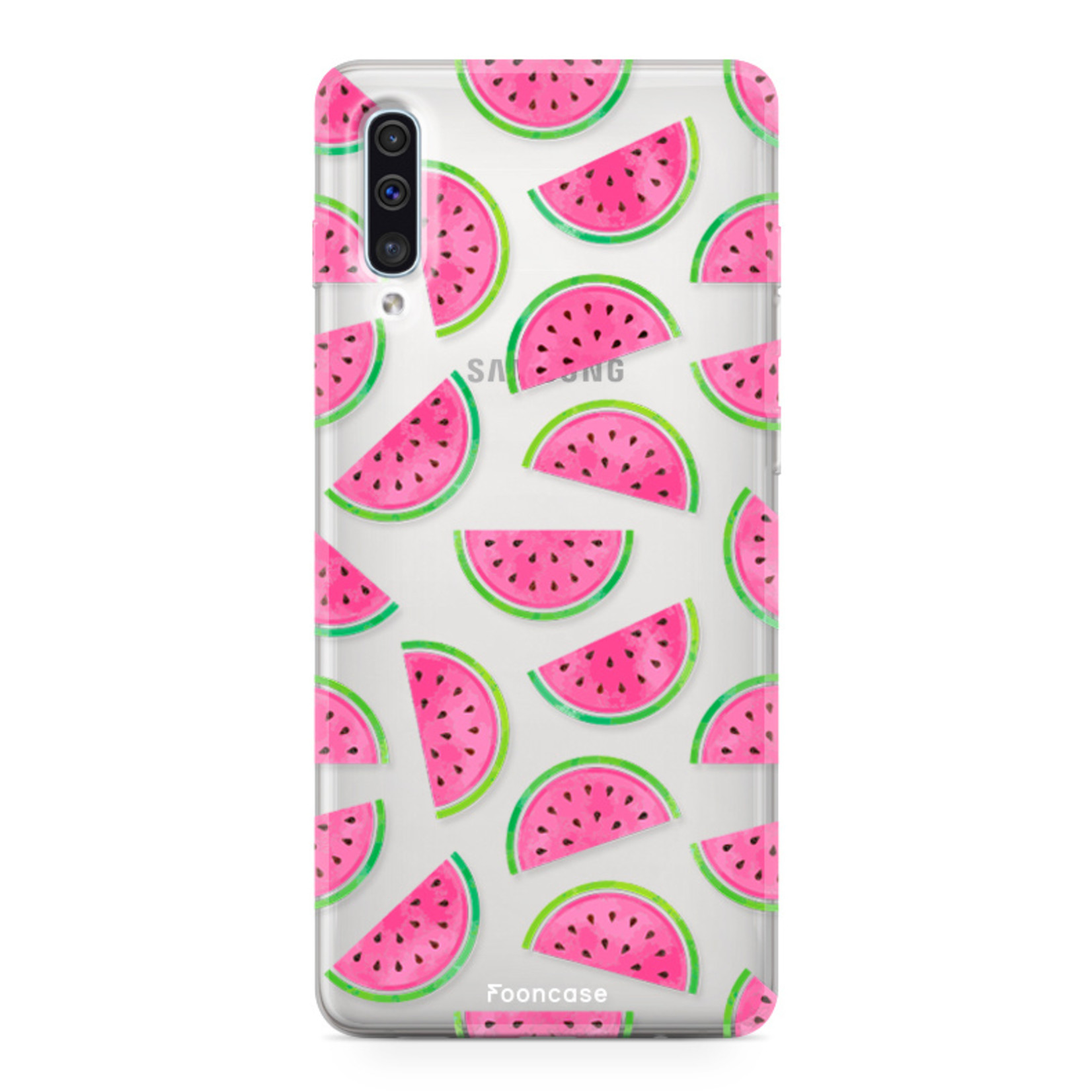 FOONCASE Samsung Galaxy A50 hoesje TPU Soft Case - Back Cover -  Watermeloen