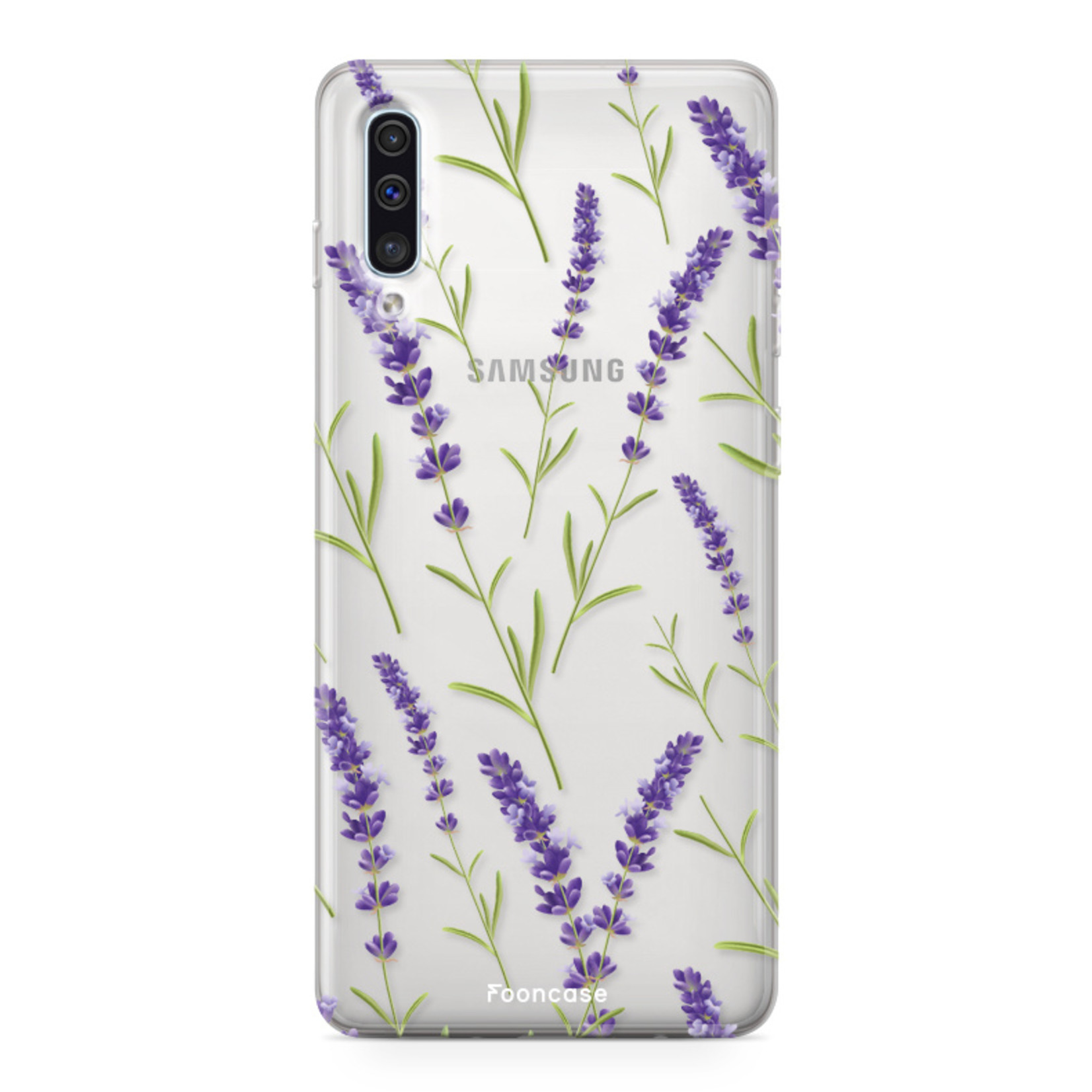 FOONCASE Samsung Galaxy A50 - Purple Flower