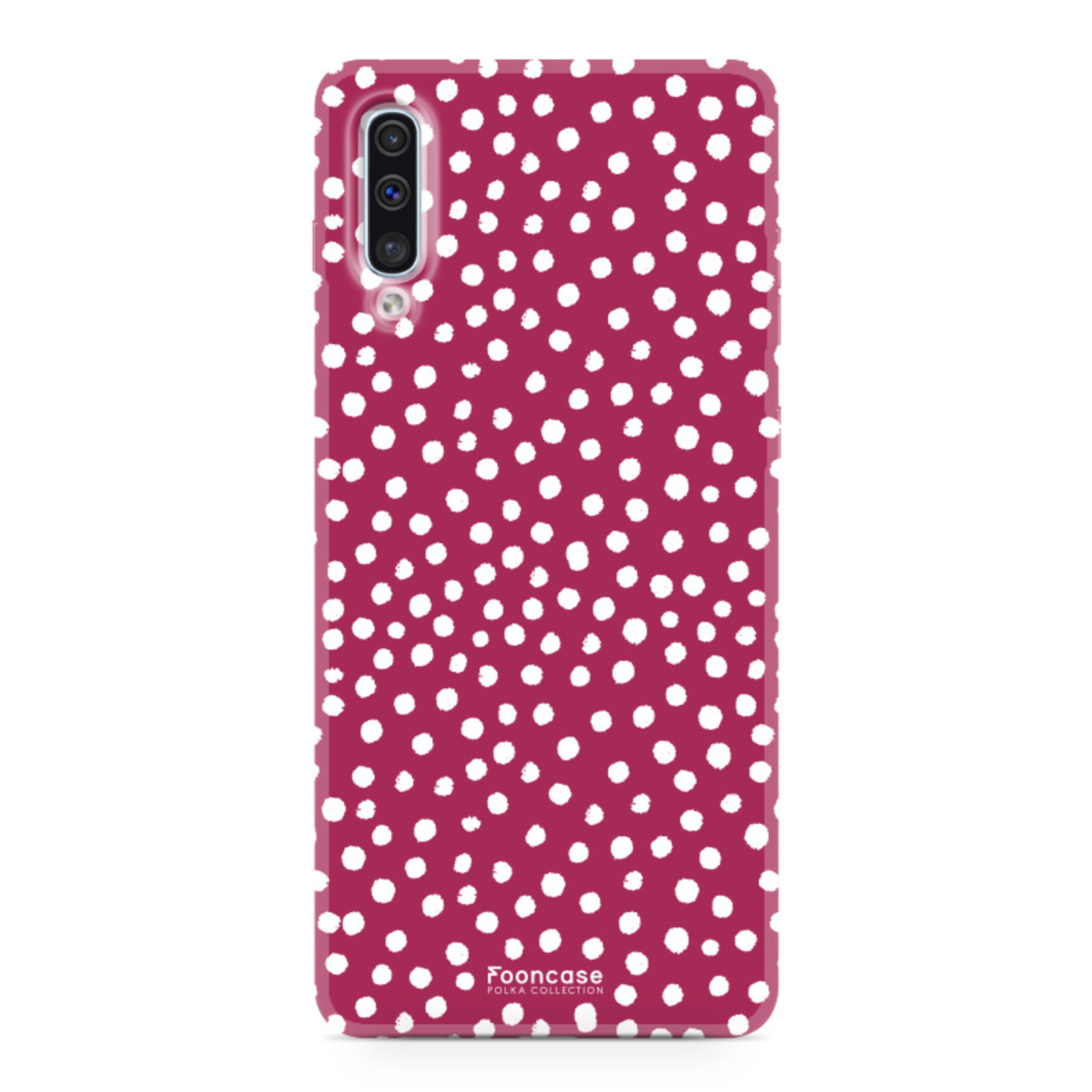 FOONCASE Samsung Galaxy A50 - POLKA COLLECTION / Red