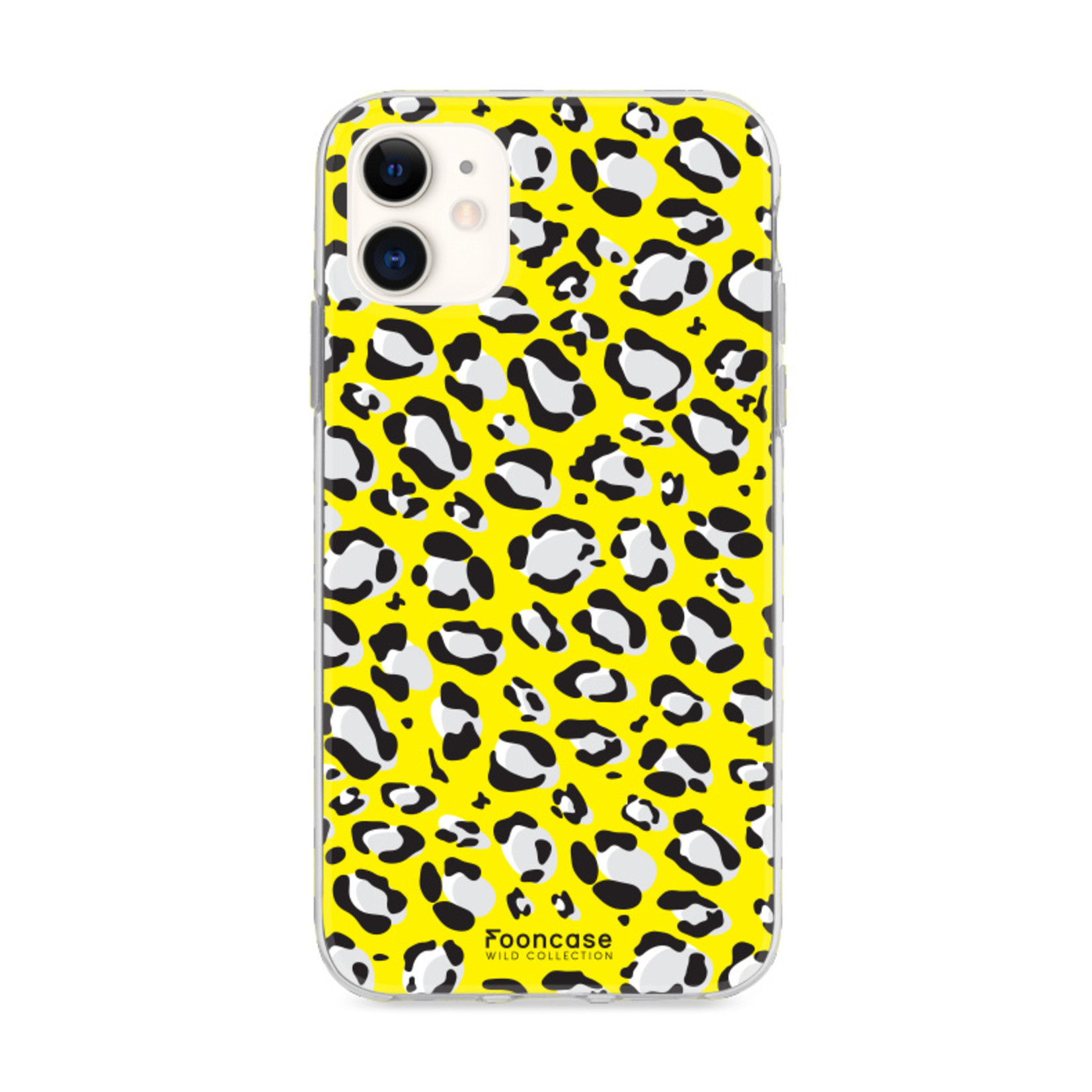 FOONCASE iPhone 11 hoesje TPU Soft Case - Back Cover - Luipaard / Leopard print / Geel