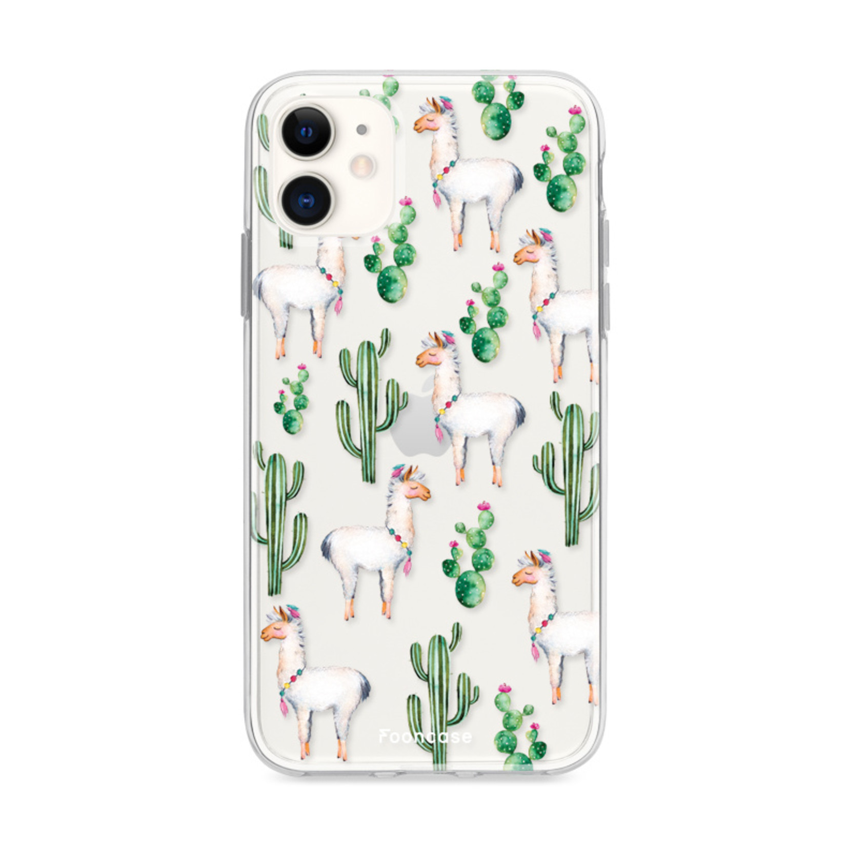 FOONCASE iPhone 11 hoesje TPU Soft Case - Back Cover - Alpaca / Lama