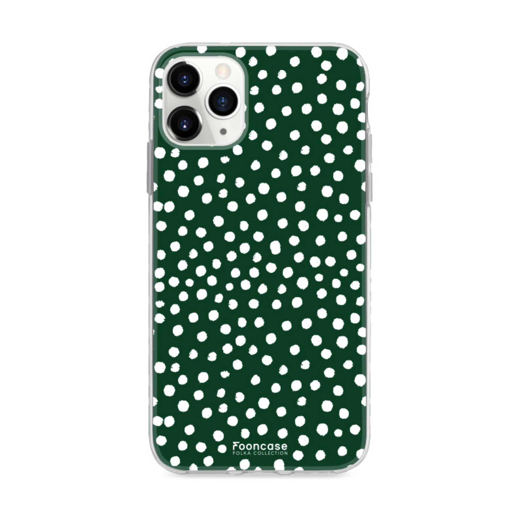 FOONCASE IPhone 11 Pro Max - POLKA COLLECTION / Dunkelgrün