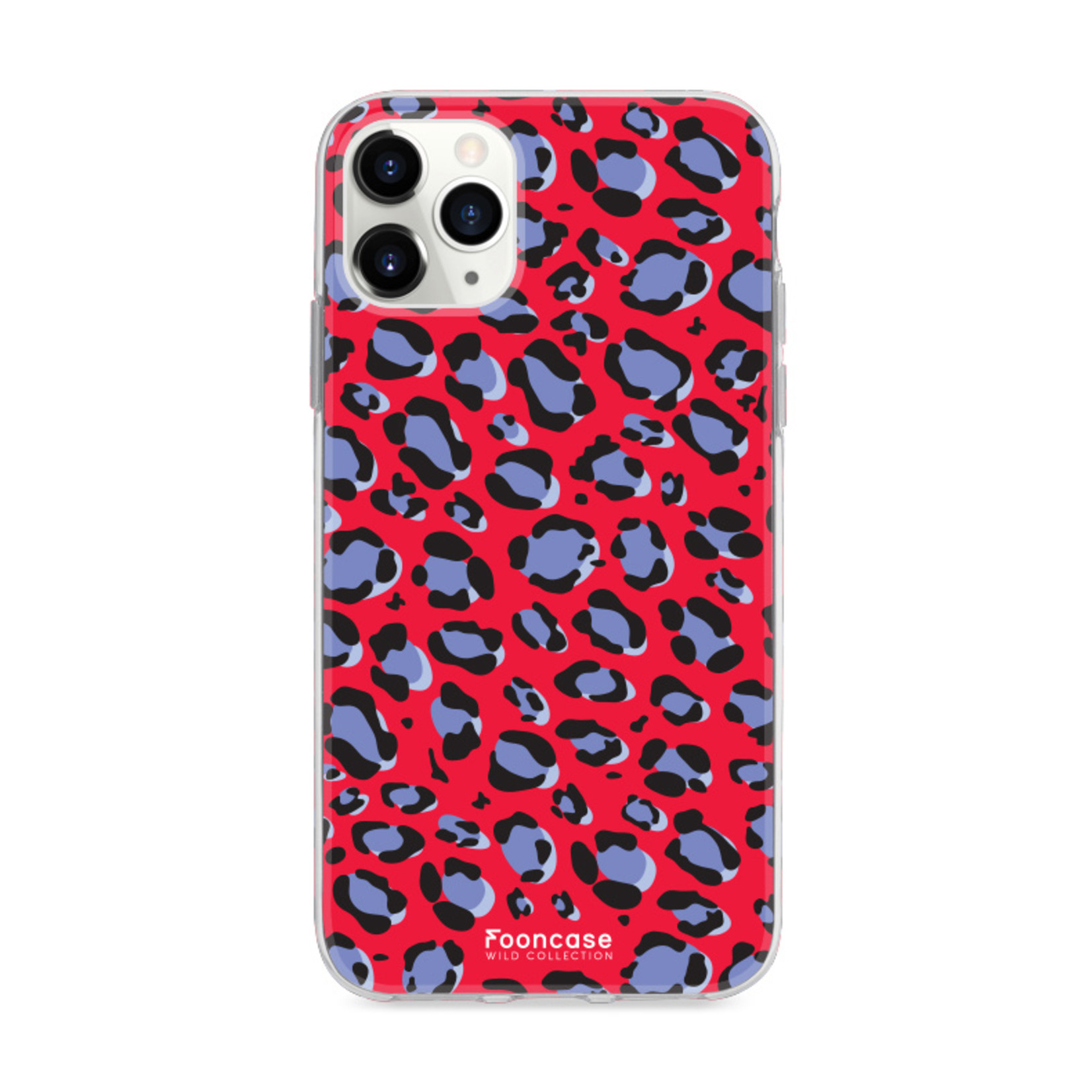 FOONCASE iPhone 11 Pro hoesje TPU Soft Case - Back Cover - Luipaard / Leopard print / Rood