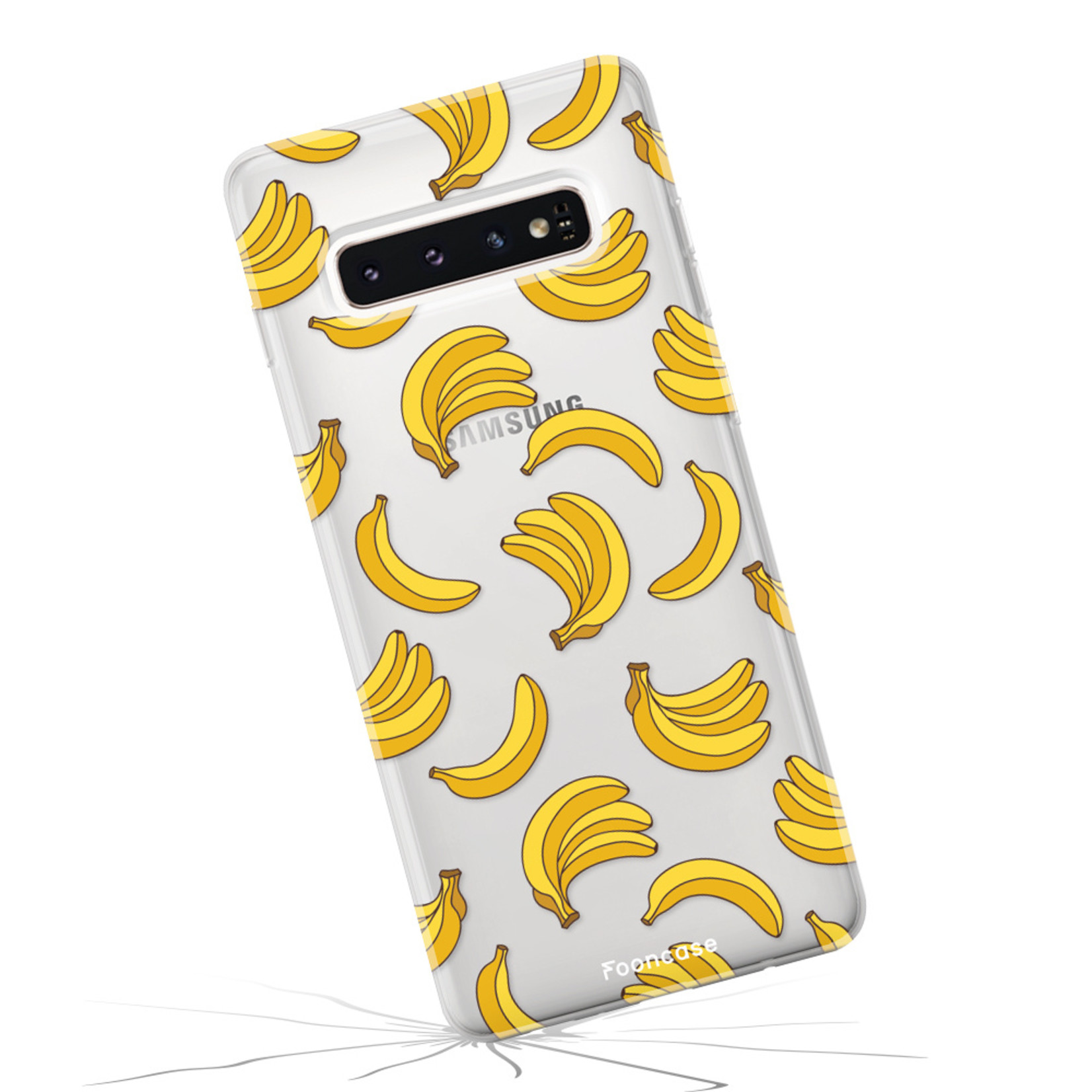 FOONCASE Samsung Galaxy S10 hoesje TPU Soft Case - Back Cover - Bananas / Banaan / Bananen
