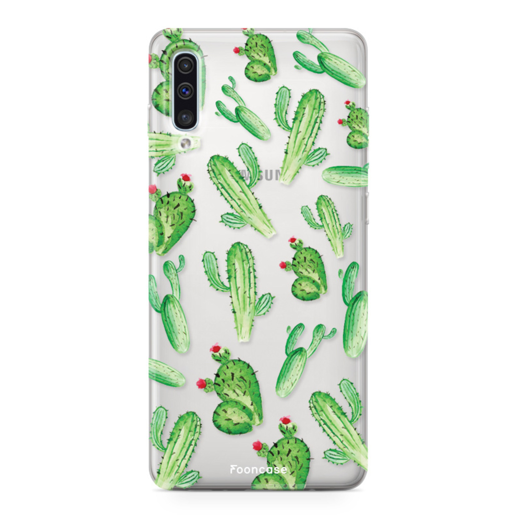 Samsung Galaxy A70 hoesje TPU Soft Case - Back Cover - Cactus