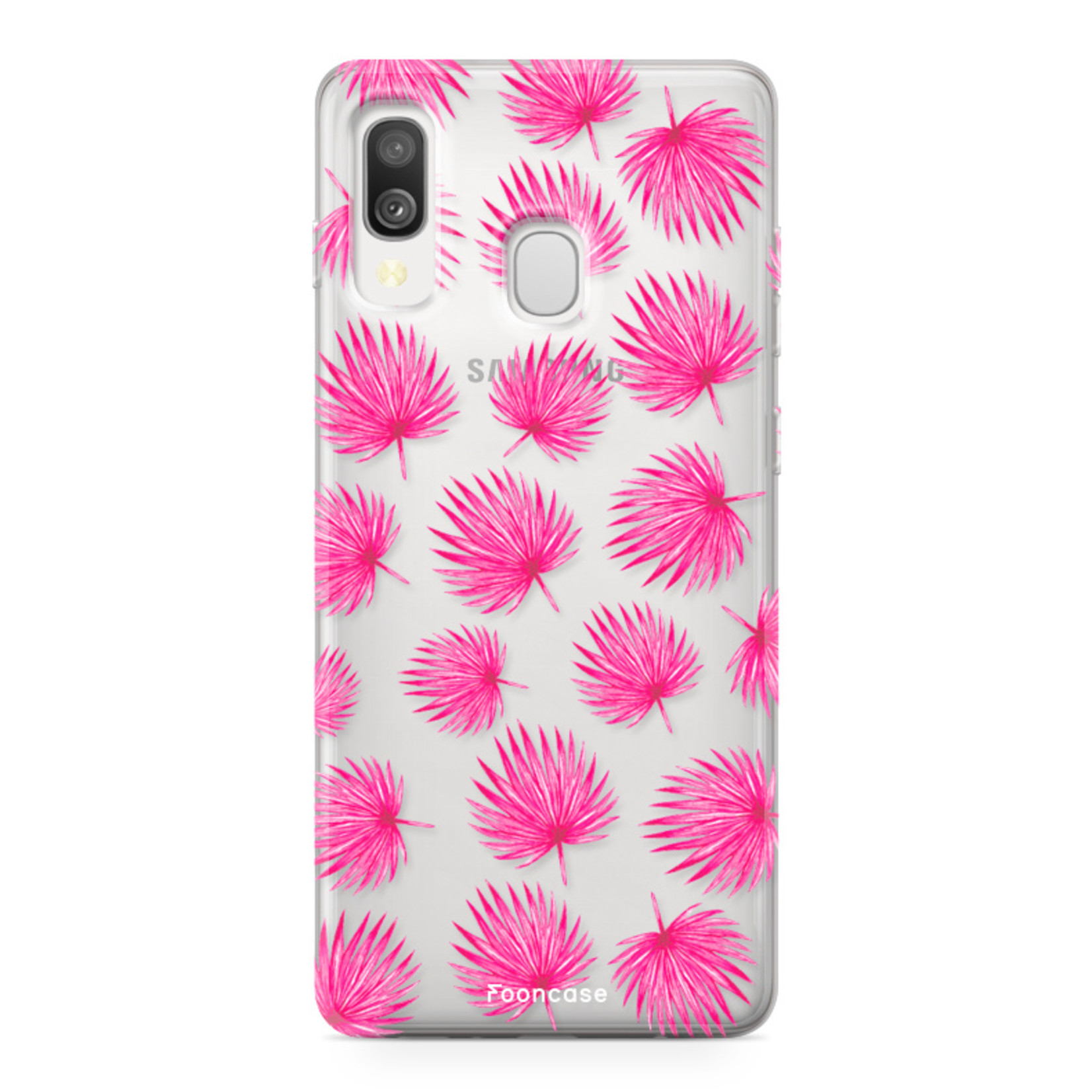 Samsung Galaxy A40 Cover - Foglie rosa