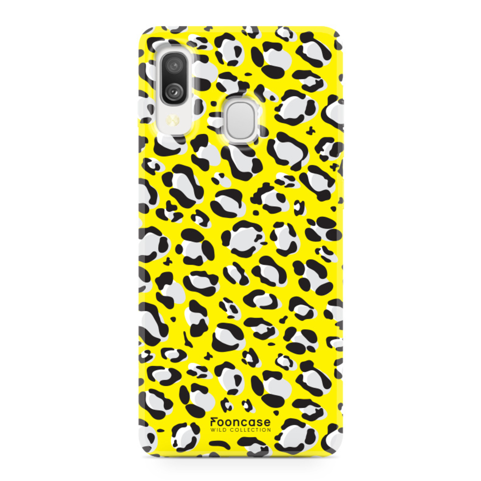 Samsung Galaxy A40 hoesje TPU Soft Case - Back Cover - Luipaard / Leopard print / Geel