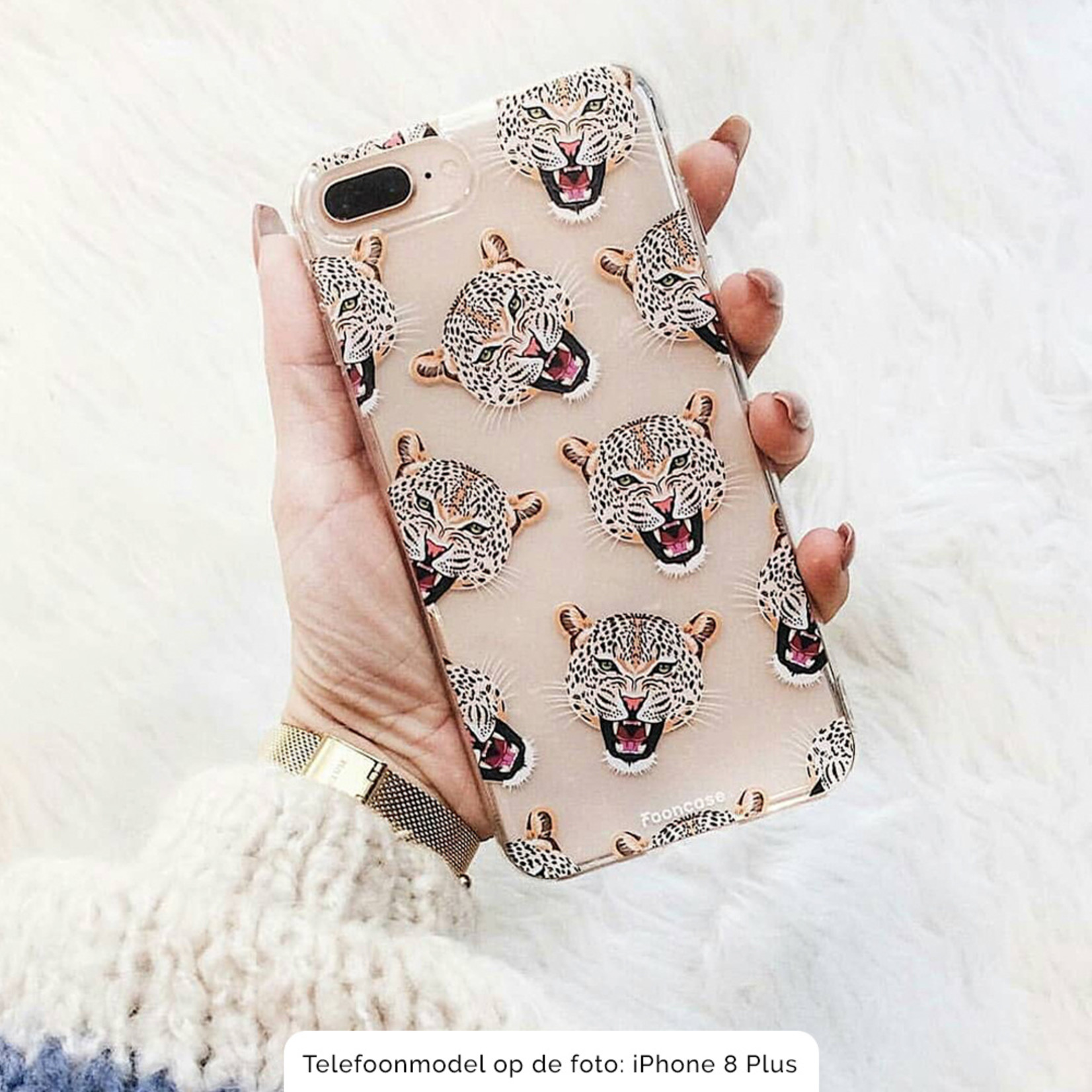 FOONCASE Iphone XS Cover - Cheeky Leopard