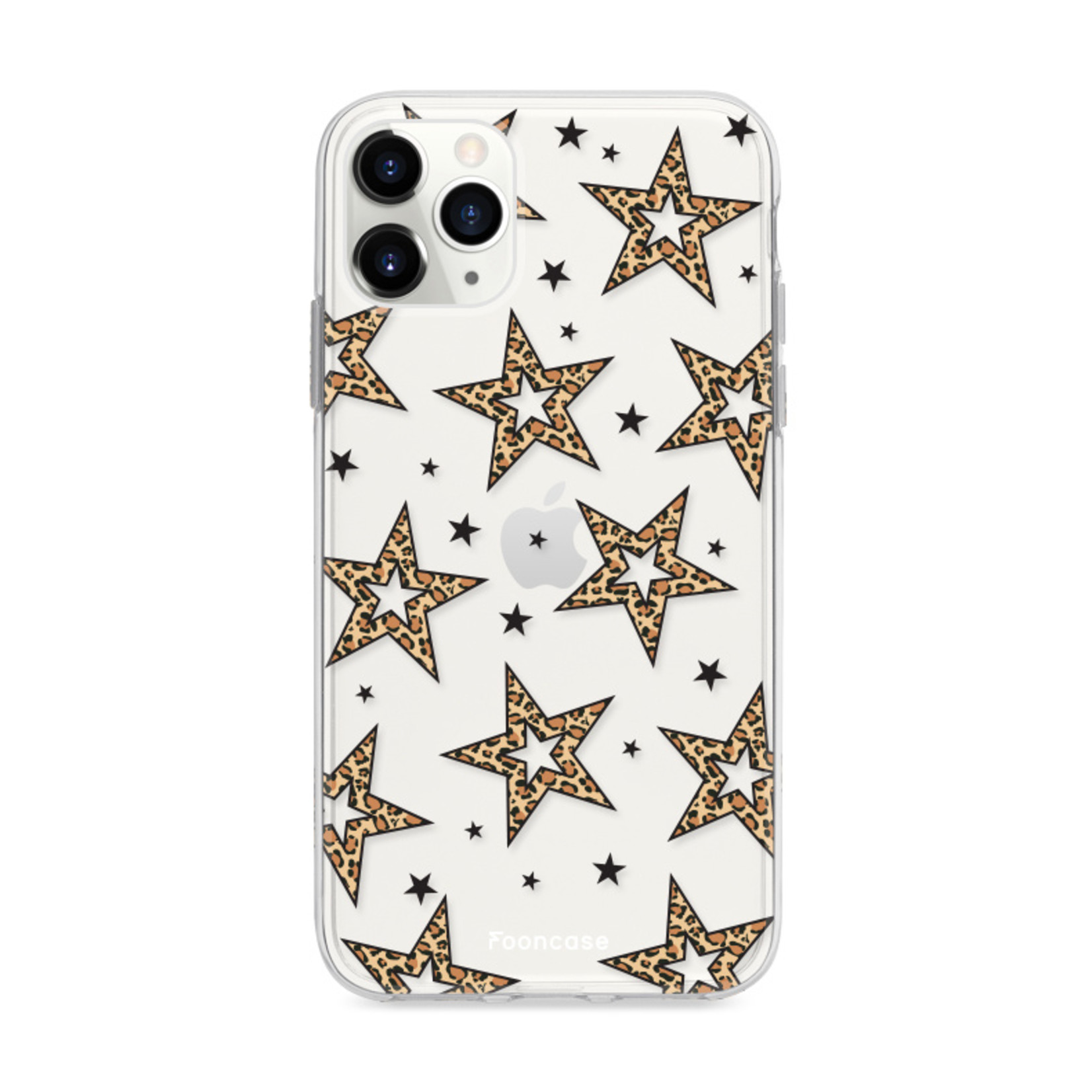 iPhone 11 Pro Max hoesje TPU Soft Case - Back Cover - Rebell Leopard / Luipaard sterren