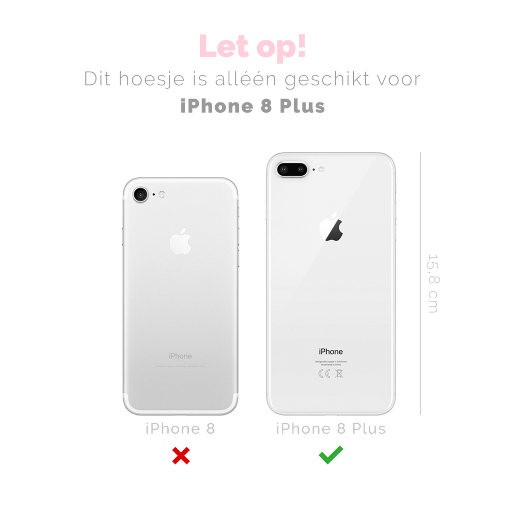 FOONCASE iPhone 8 Plus hoesje TPU Soft Case - Back Cover - Bananas / Banaan / Bananen