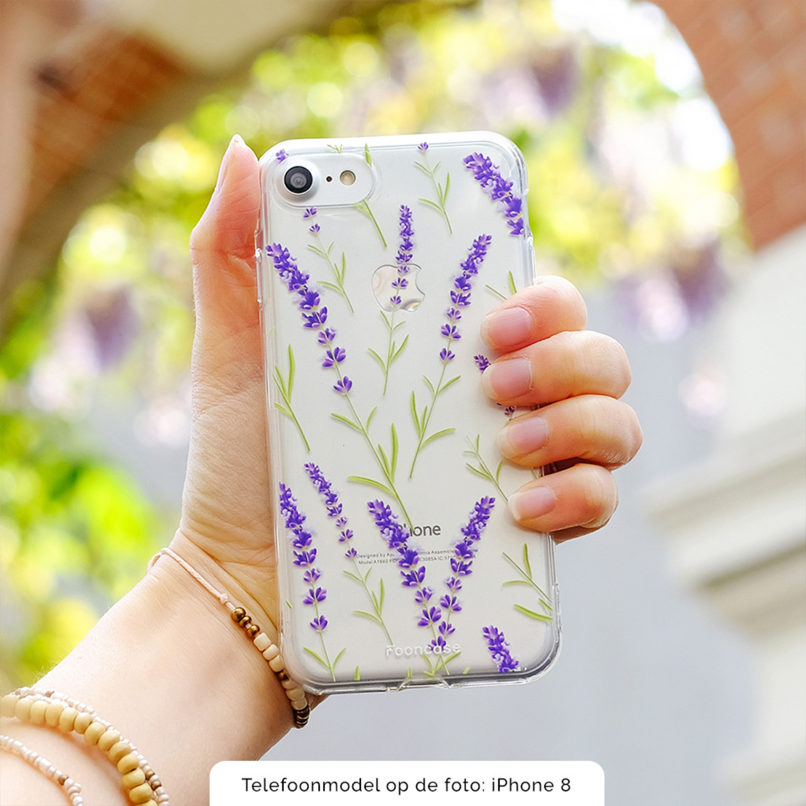 FOONCASE Huawei P30 hoesje TPU Soft Case - Back Cover - Purple Flower / Paarse bloemen