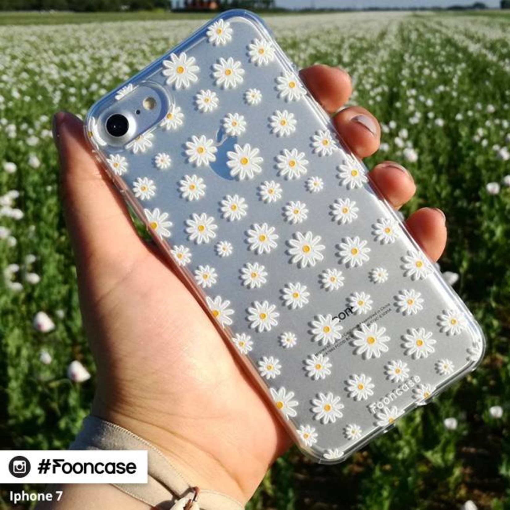 FOONCASE Huawei P30 hoesje TPU Soft Case - Back Cover - Madeliefjes
