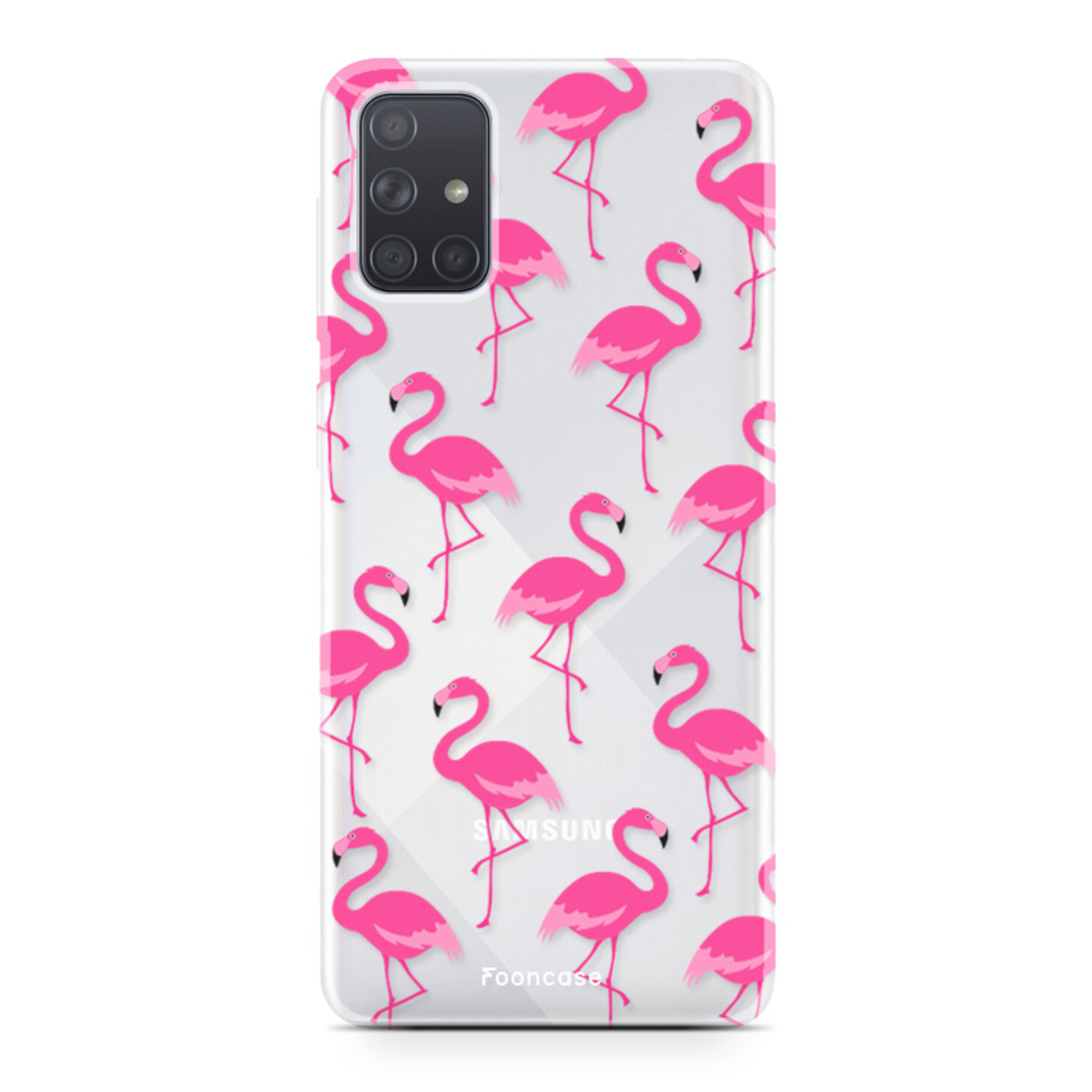 Samsung Galaxy A71 hoesje TPU Soft Case - Back Cover -  Flamingo