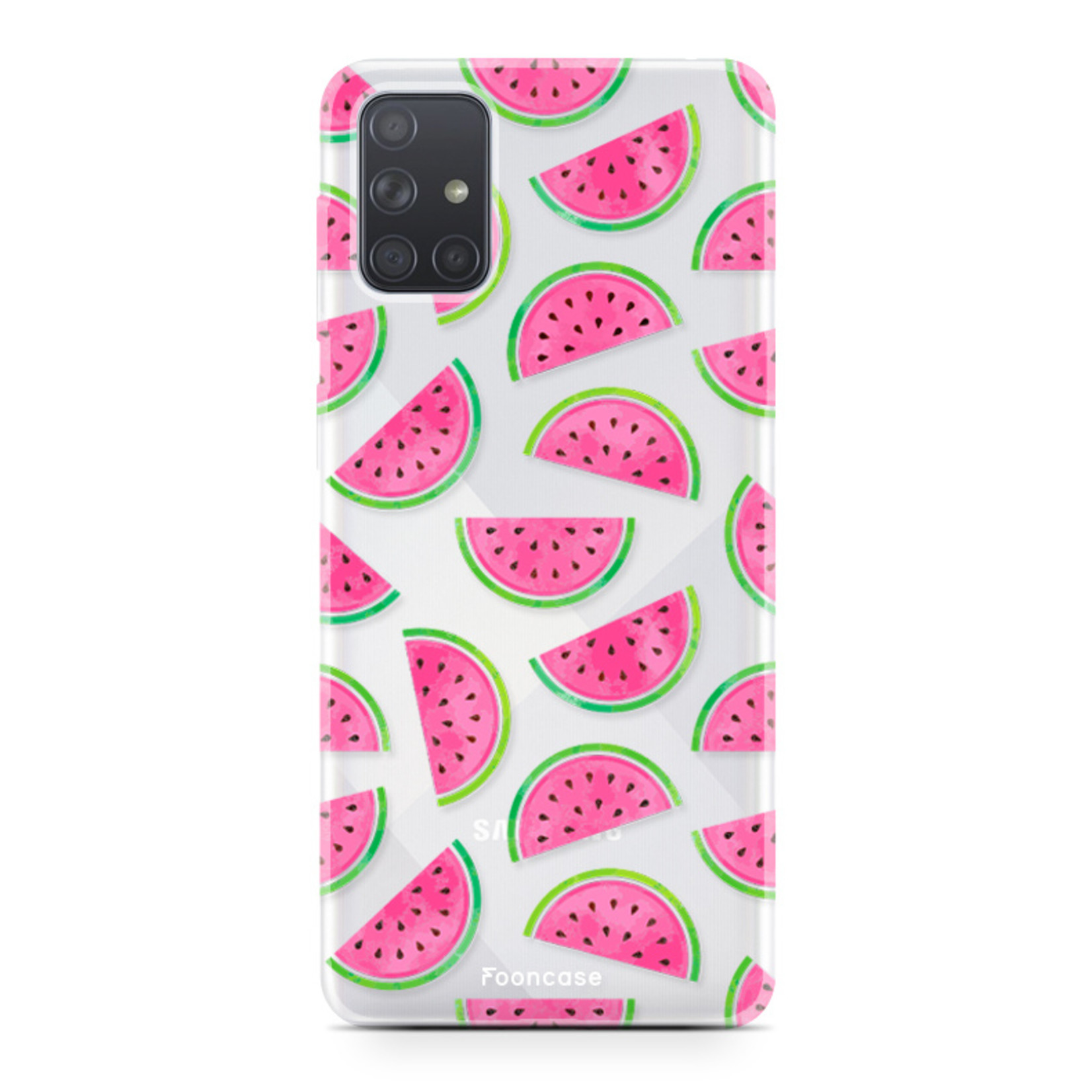 Fooncase Hoesje Geschikt voor Samsung Galaxy A71 - Shockproof Case - Back Cover / Soft Case -  Watermeloen