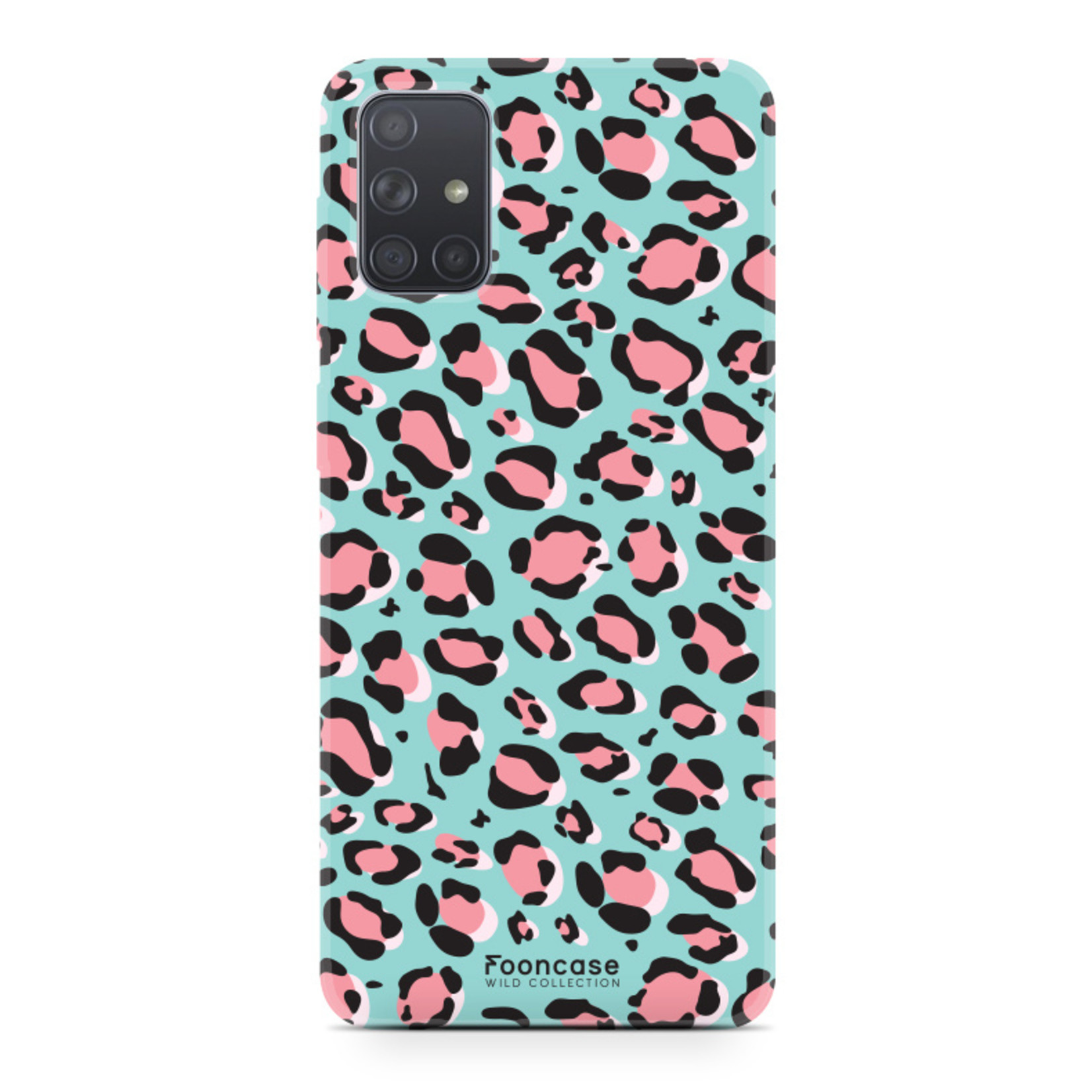 Samsung Galaxy A71 hoesje TPU Soft Case - Back Cover - Luipaard / Leopard print / Blauw