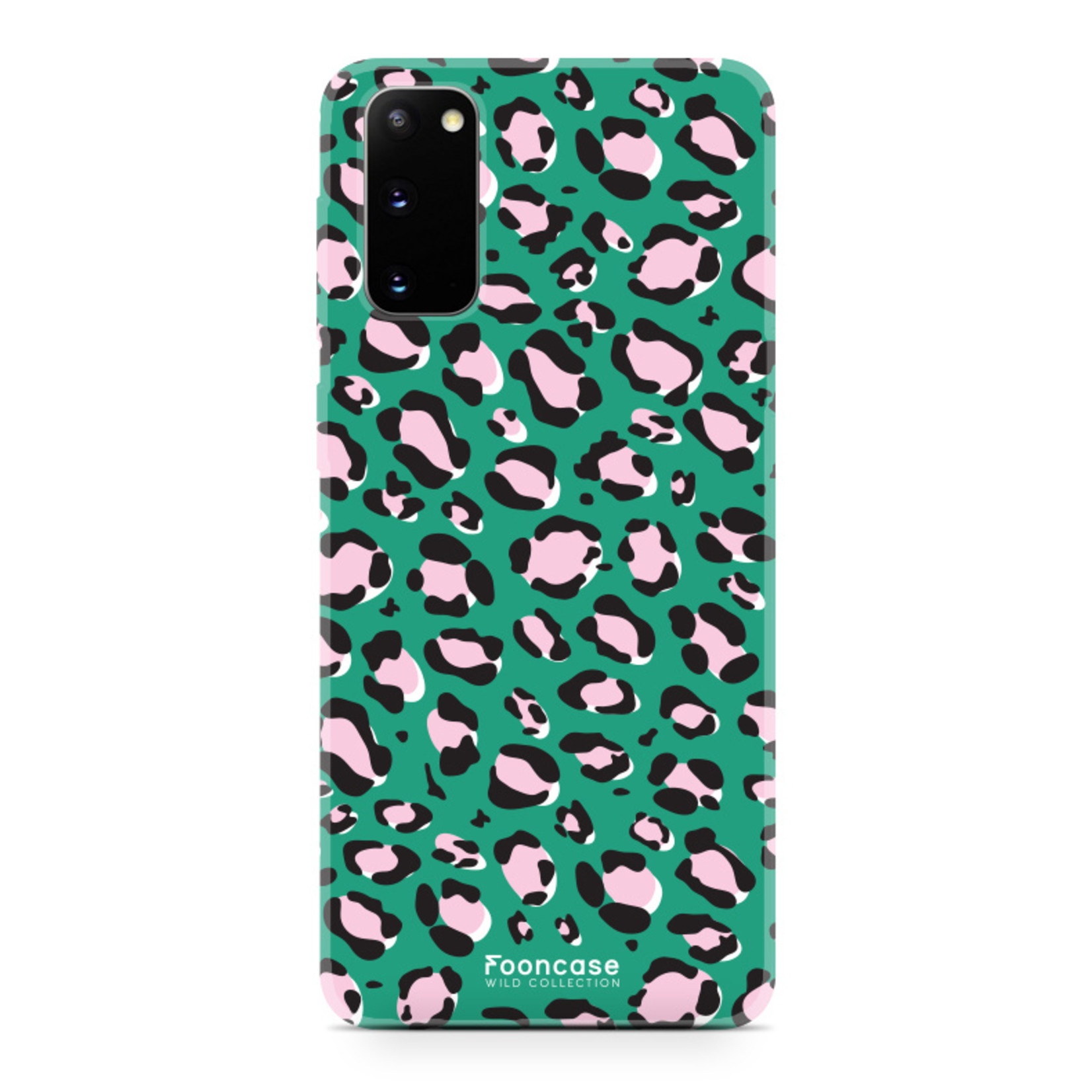 FOONCASE Samsung Galaxy S20 hoesje TPU Soft Case - Back Cover - Luipaard / Leopard print / Groen