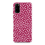 FOONCASE Samsung Galaxy S20 - POLKA COLLECTION / Rood