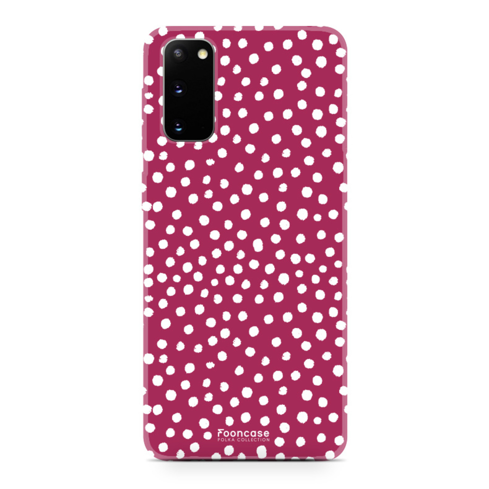 FOONCASE Samsung Galaxy S20 - POLKA COLLECTION / Red