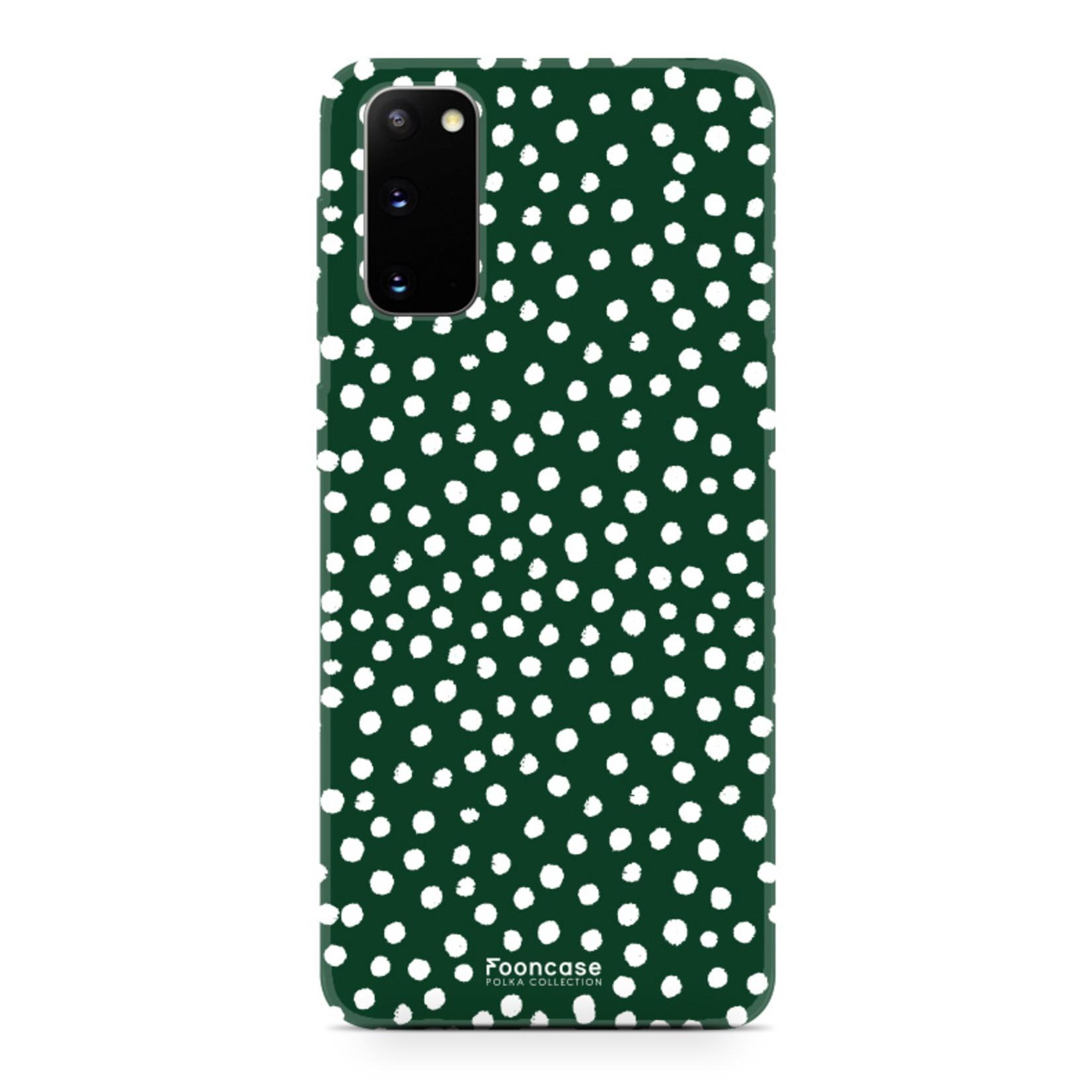 FOONCASE Samsung Galaxy S20 - POLKA COLLECTION / Dark green