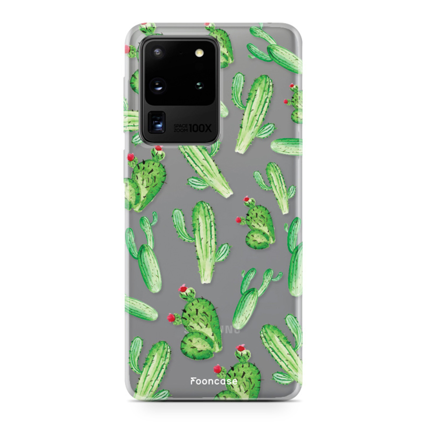 FOONCASE Samsung Galaxy S20 Ultra hoesje TPU Soft Case - Back Cover - Cactus