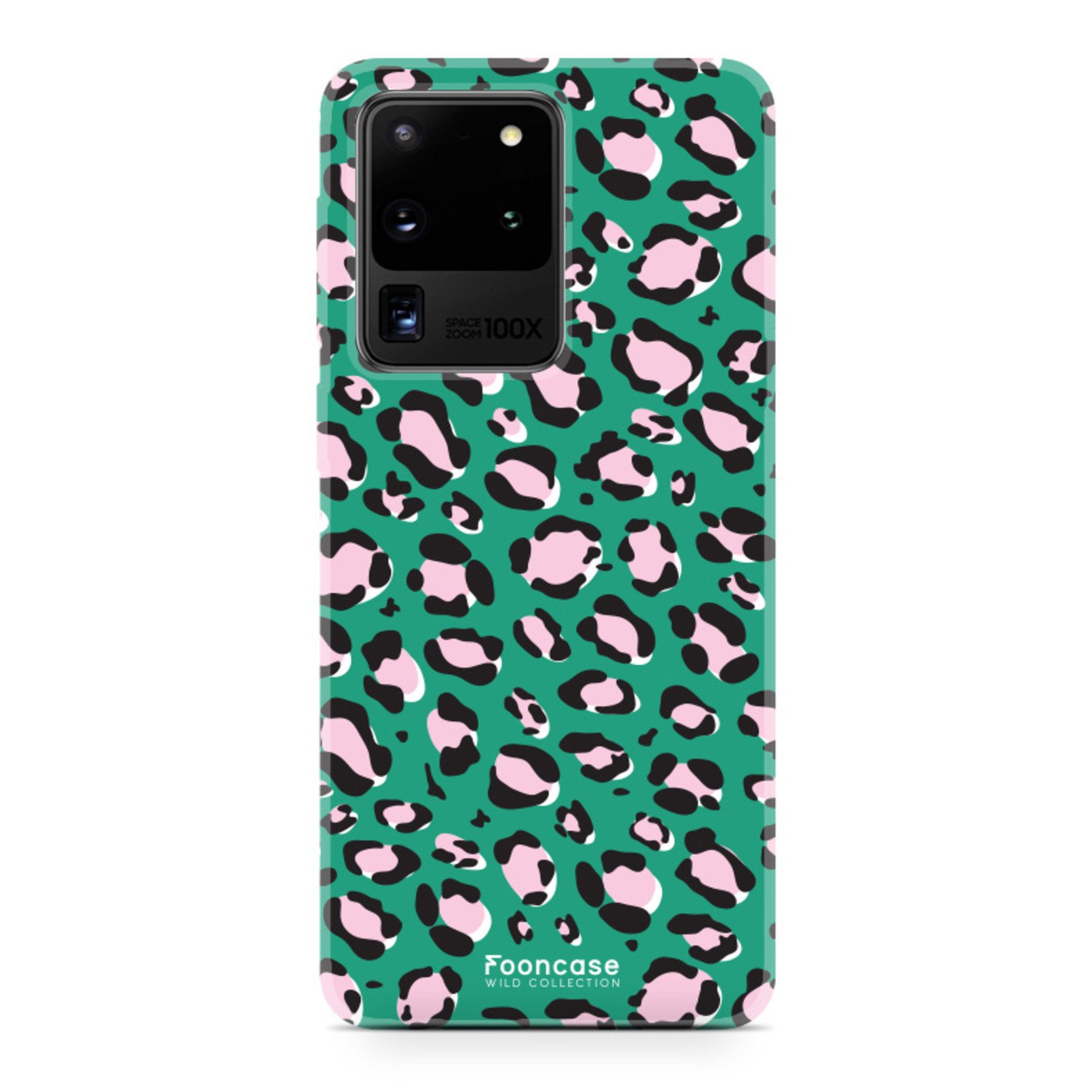 FOONCASE Samsung Galaxy S20 Ultra hoesje TPU Soft Case - Back Cover - Luipaard / Leopard print / Groen