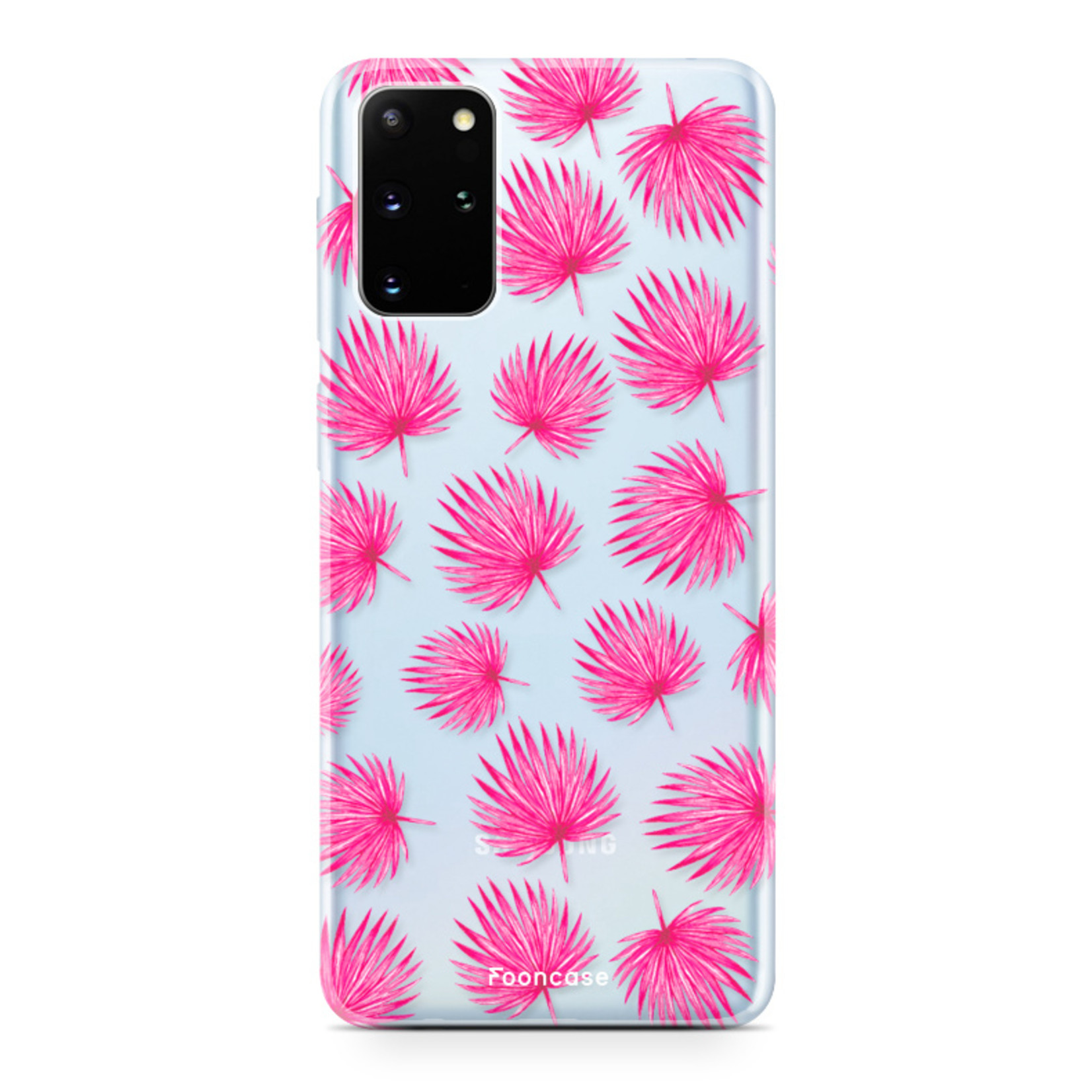 FOONCASE Samsung Galaxy S20 Plus Handyhülle Pink leaves
