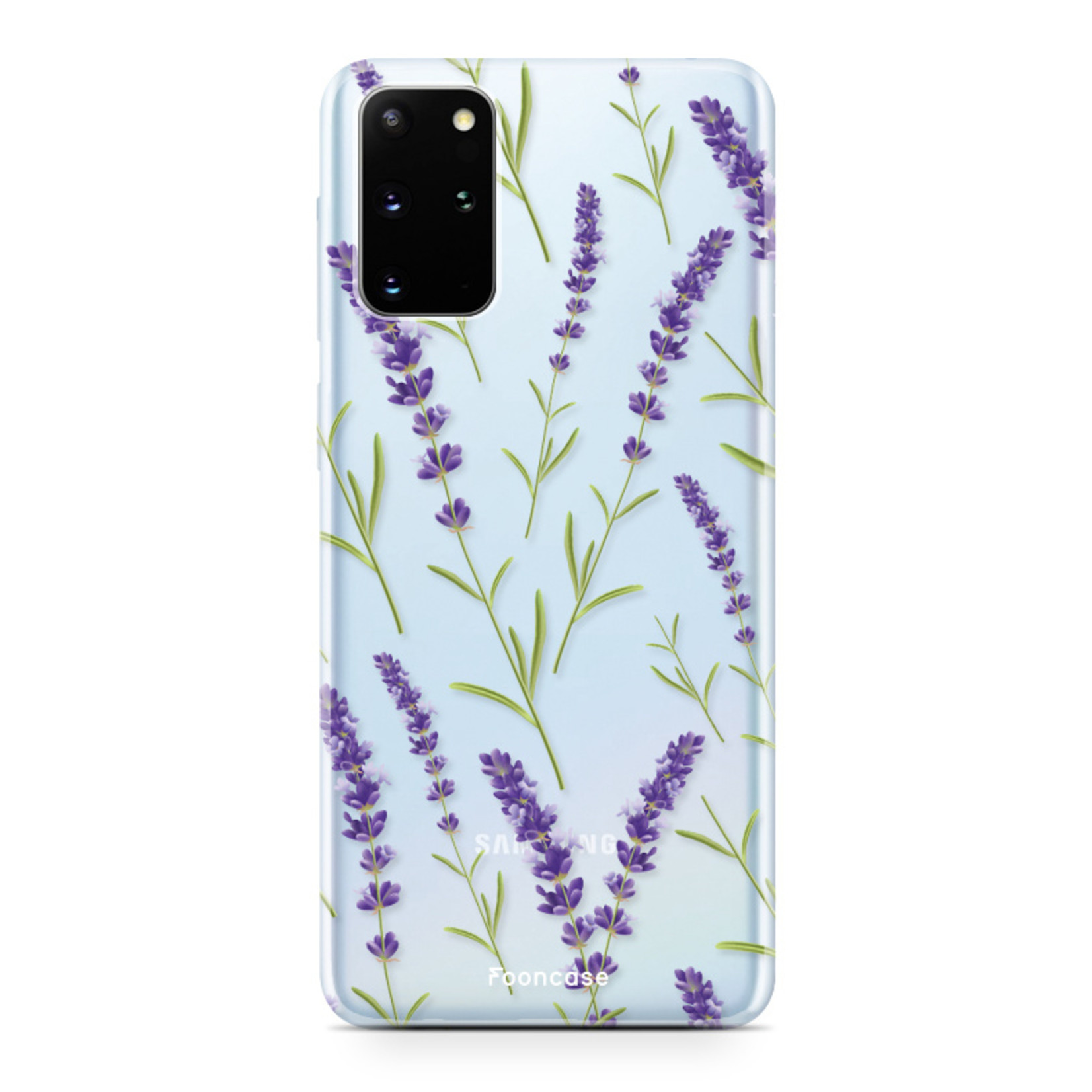 FOONCASE Samsung Galaxy S20 Plus hoesje TPU Soft Case - Back Cover - Purple Flower / Paarse bloemen