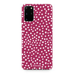 FOONCASE Samsung Galaxy S20 Plus - POLKA COLLECTION / Rood