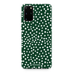 FOONCASE Samsung Galaxy S20 Plus - POLKA COLLECTION / Donker Groen