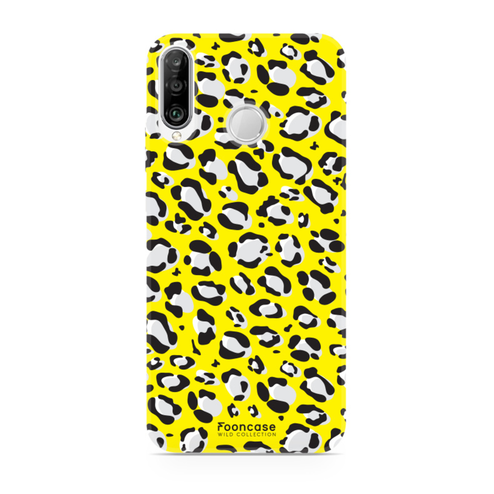 FOONCASE Huawei P30 Lite hoesje TPU Soft Case - Back Cover - Luipaard / Leopard print / Geel