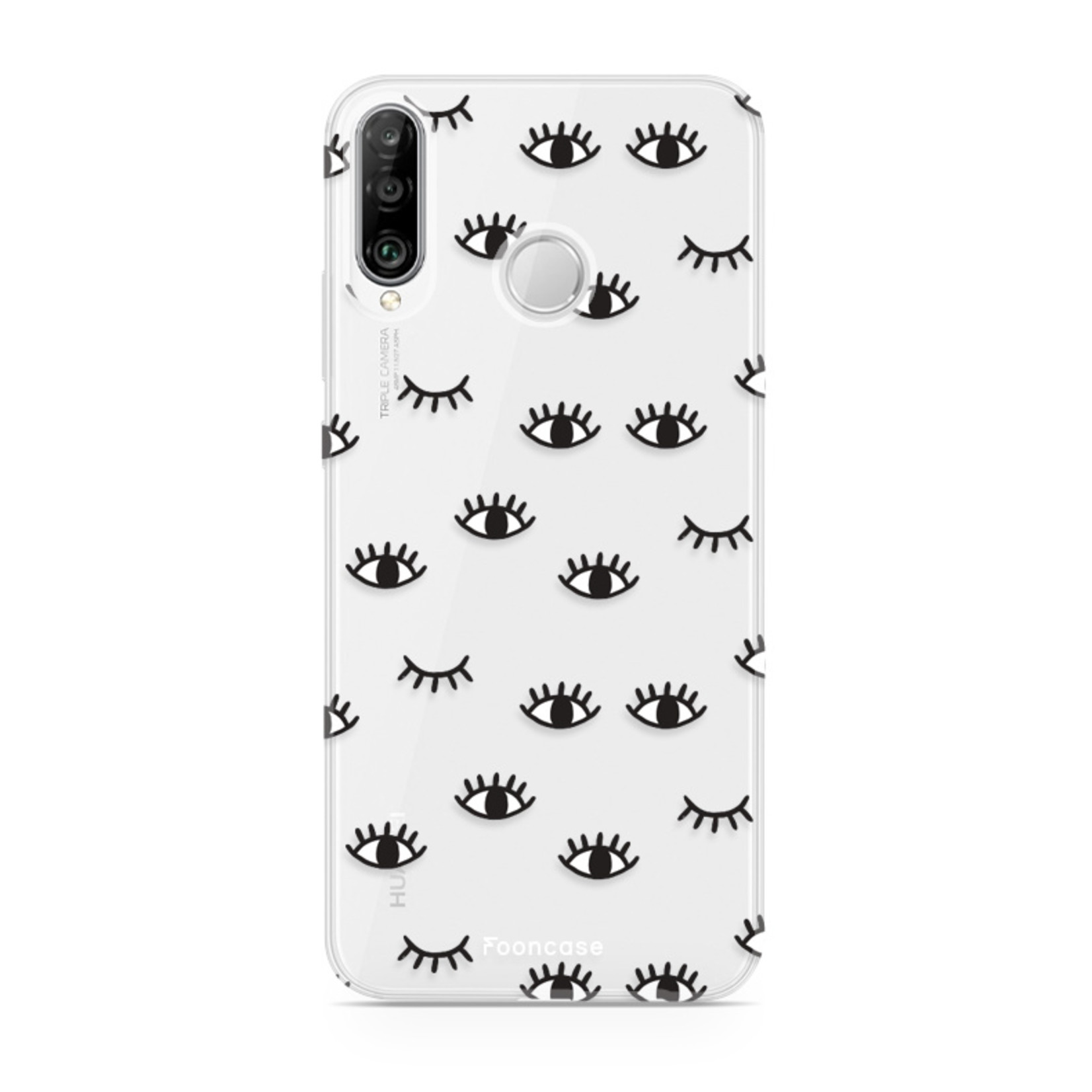FOONCASE Fooncase Hoesje Geschikt voor Huawei P30 Lite - Shockproof Case - Back Cover / Soft Case - Eyes / Ogen
