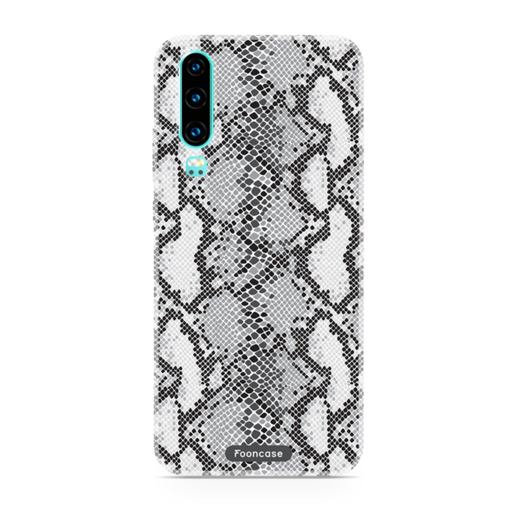 FOONCASE Fooncase Hoesje Geschikt voor Huawei P30 - Shockproof Case - Back Cover / Soft Case - Snake it / Slangen print