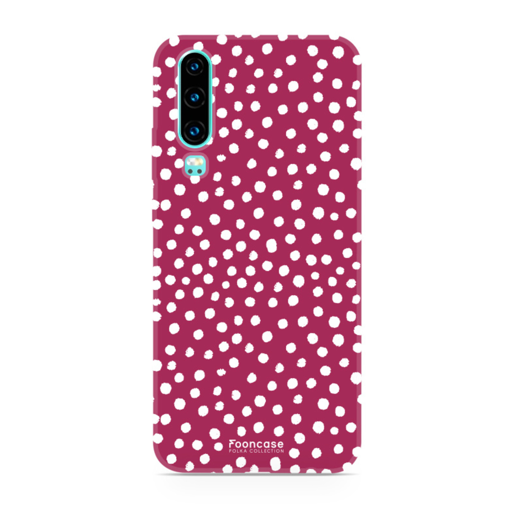 FOONCASE Huawei P30 - POLKA COLLECTION / Rosso