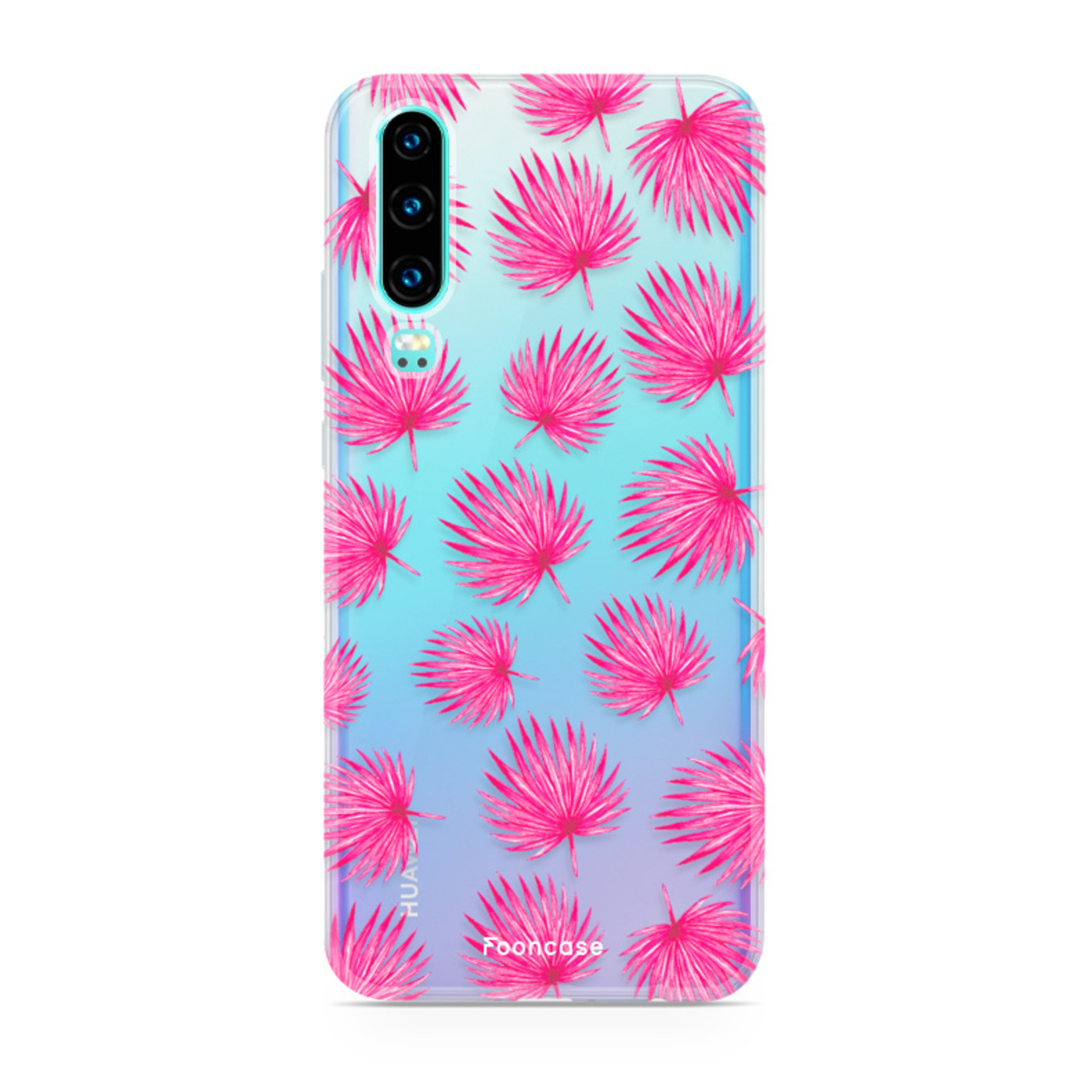 FOONCASE Huawei P30 Handyh√ºlle - Rosa Bl√§tter