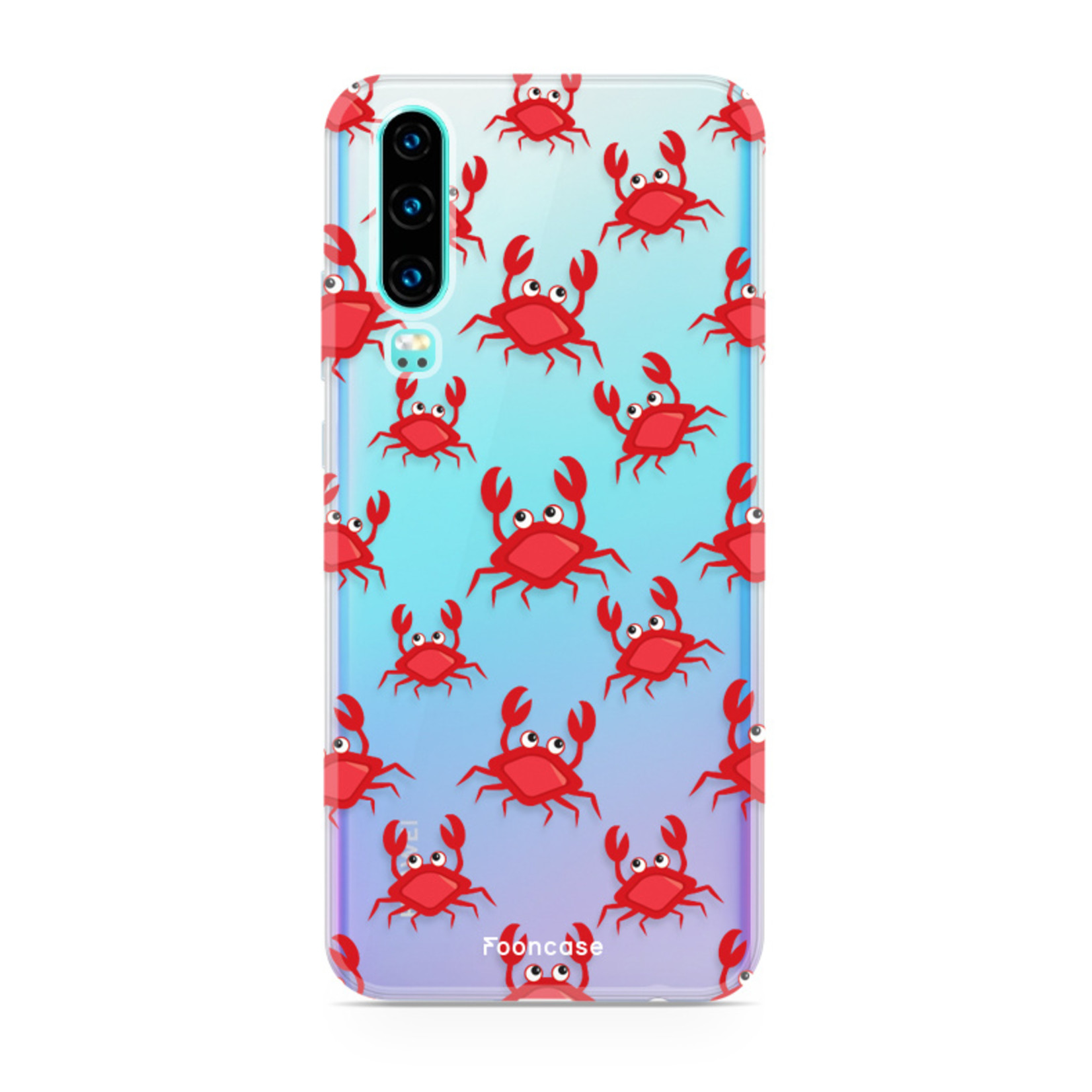 FOONCASE Huawei P30 hoesje TPU Soft Case - Back Cover - Crabs / Krabbetjes / Krabben
