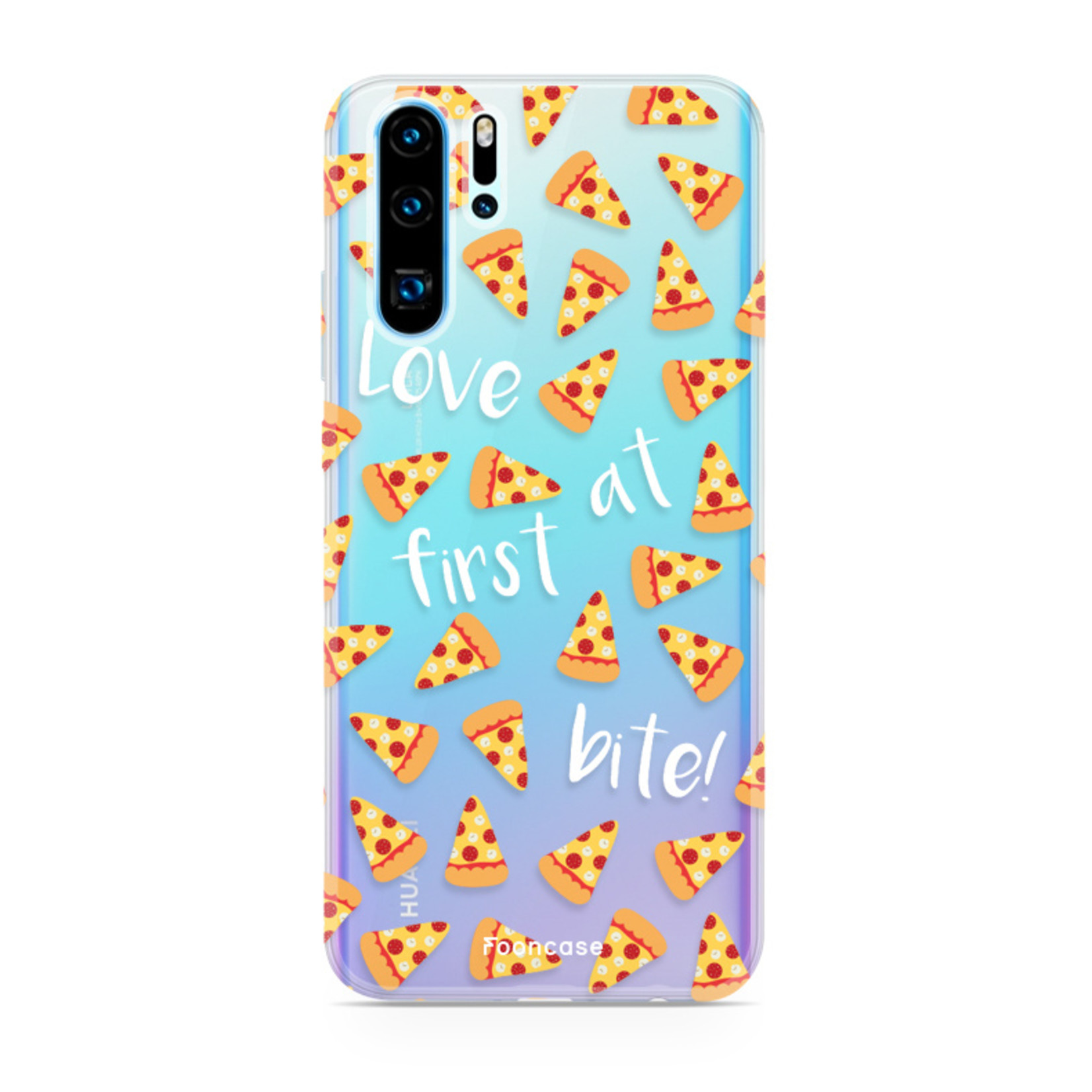 FOONCASE Fooncase Hoesje Geschikt voor Huawei P30 Pro - Shockproof Case - Back Cover / Soft Case - Pizza