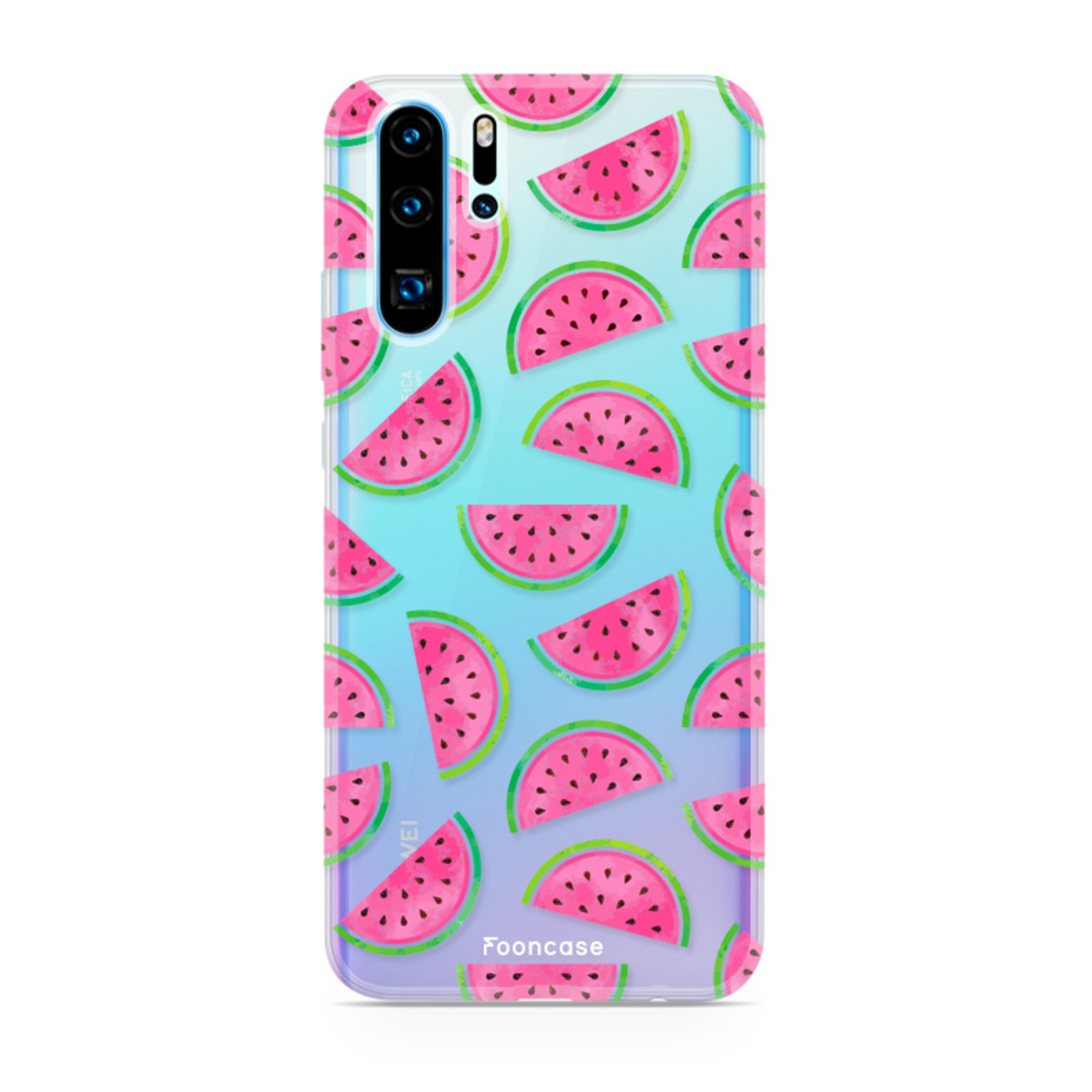 FOONCASE Fooncase Hoesje Geschikt voor Huawei P30 Pro - Shockproof Case - Back Cover / Soft Case - Watermeloen