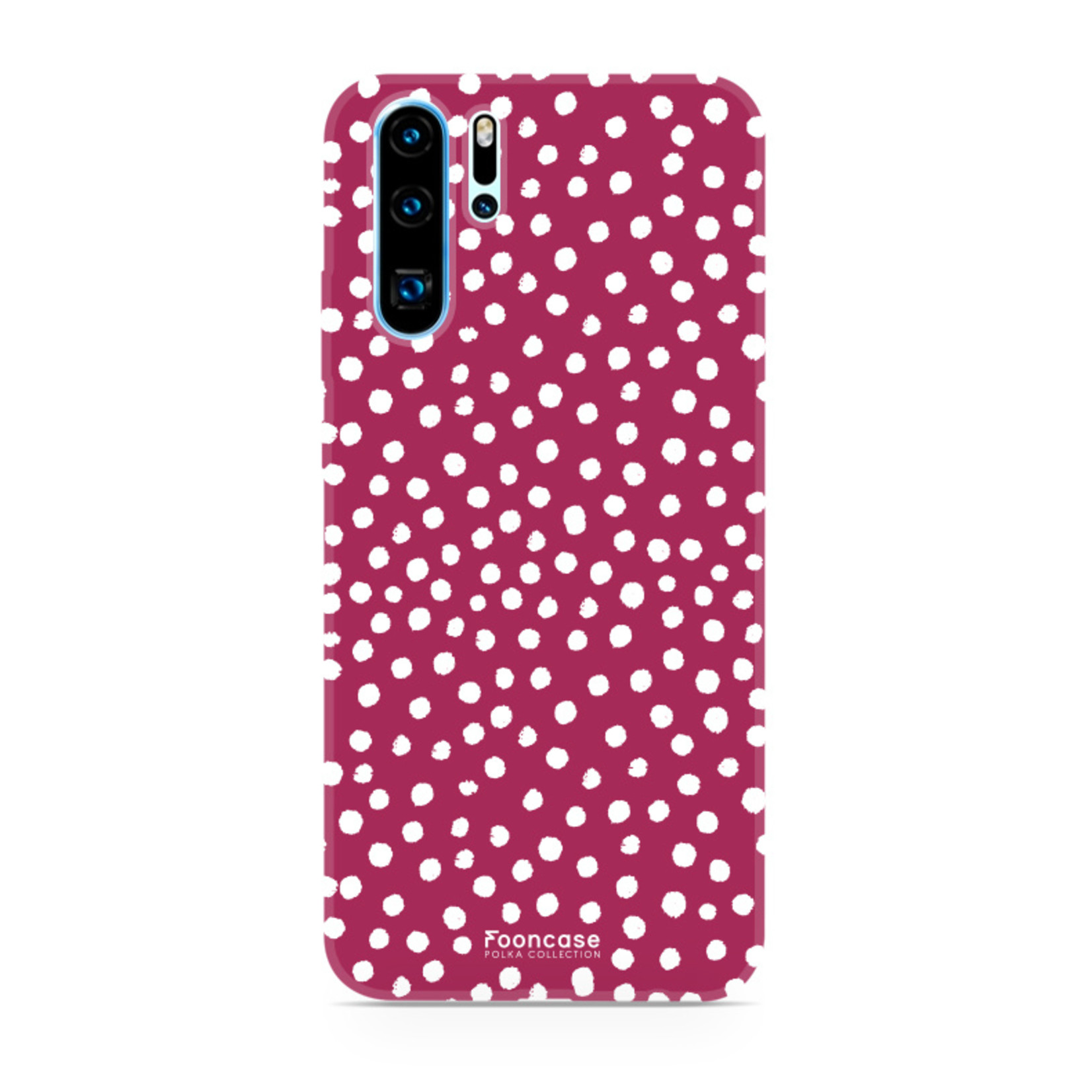 FOONCASE Huawei P30 Pro - POLKA COLLECTION / Rosso