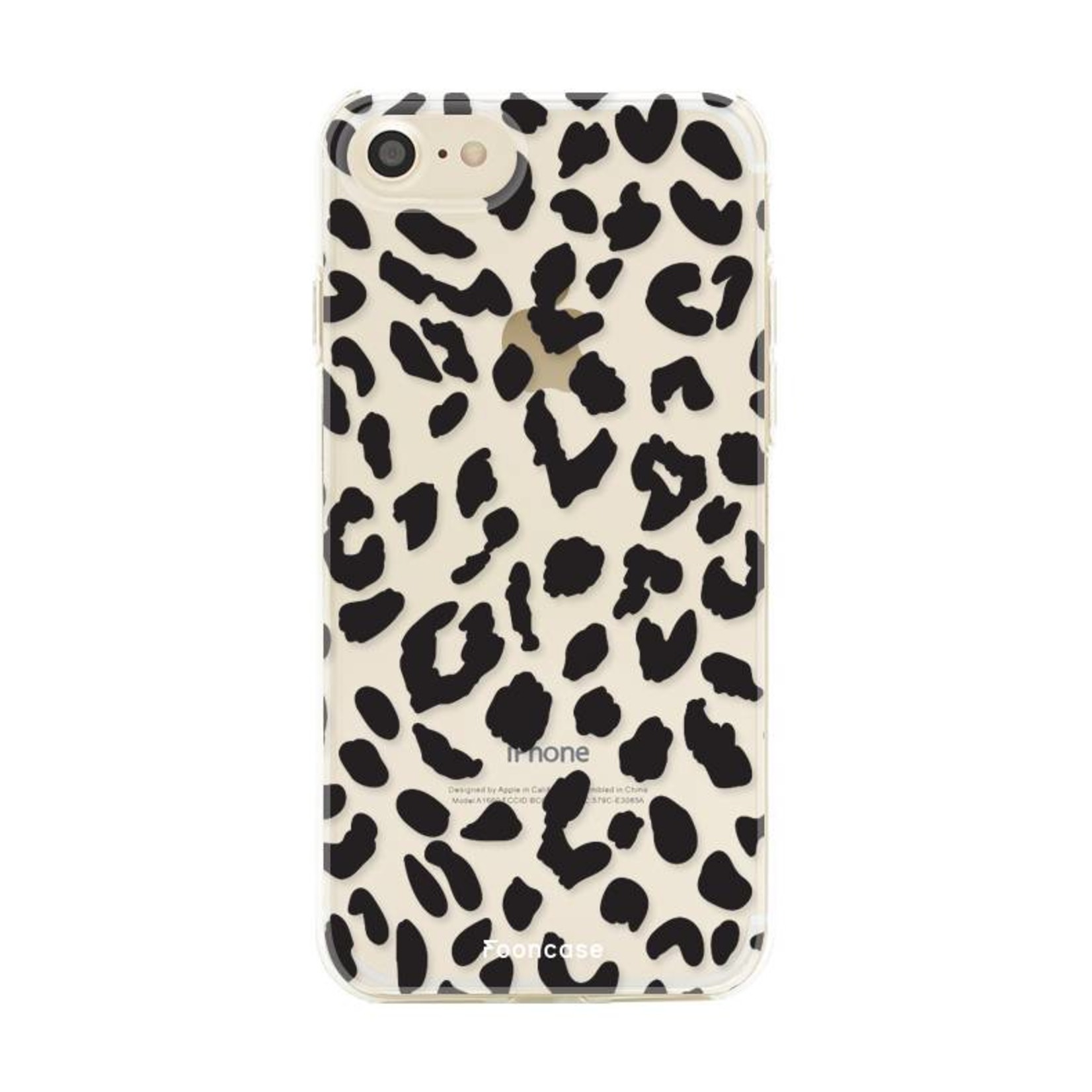 FOONCASE iPhone SE (2020) hoesje TPU Soft Case - Back Cover - Luipaard / Leopard print